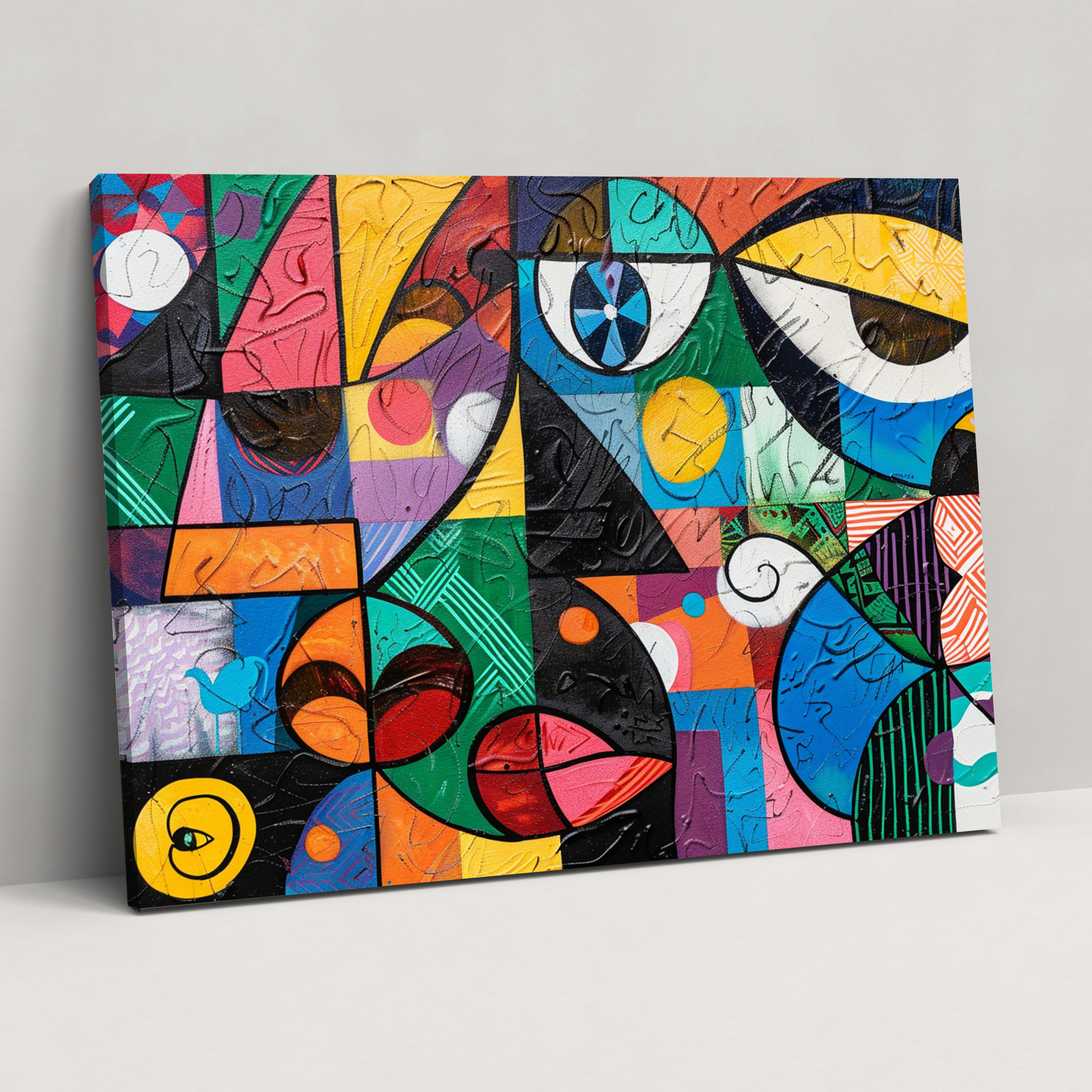 Canlı Renkli Picasso Kanvas Tablo - Pablo Picasso Kanvas Soyut Sanat