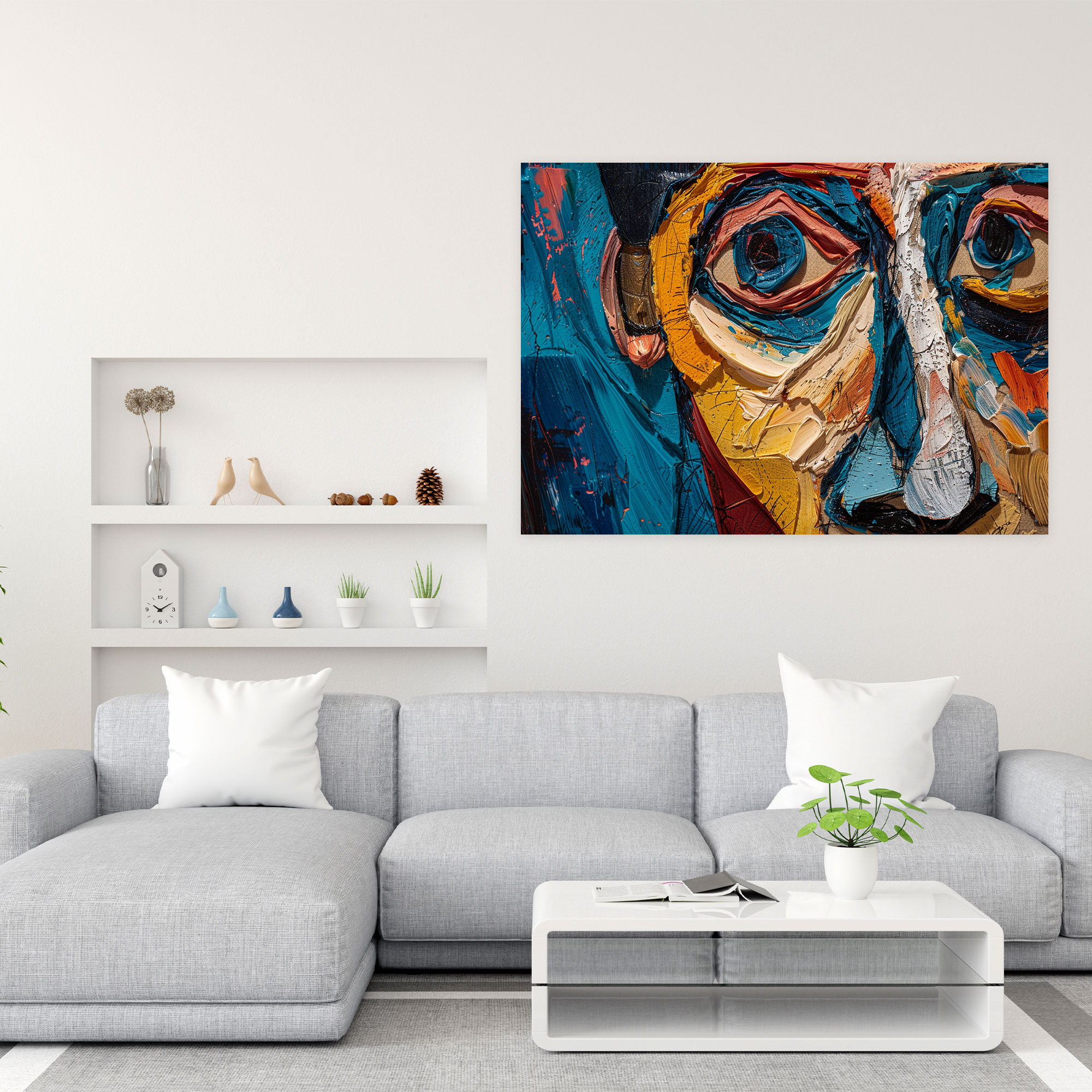 Modern Picasso Duvar Sanatı - Pablo Picasso Ev Dekorasyonu Kanvas Tablo Dokulu Sanat