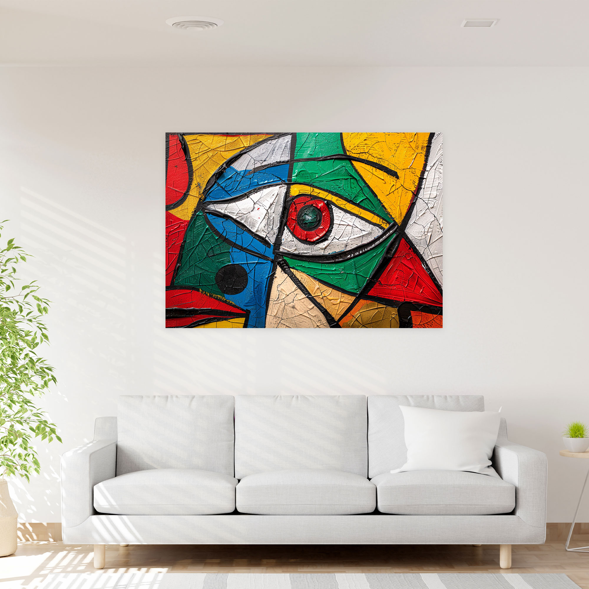 Pablo Picasso Colorful Abstract Composition Canvas Print - Pablo Picasso, Pablo Picasso, Canvas Wall Art, Canvas
