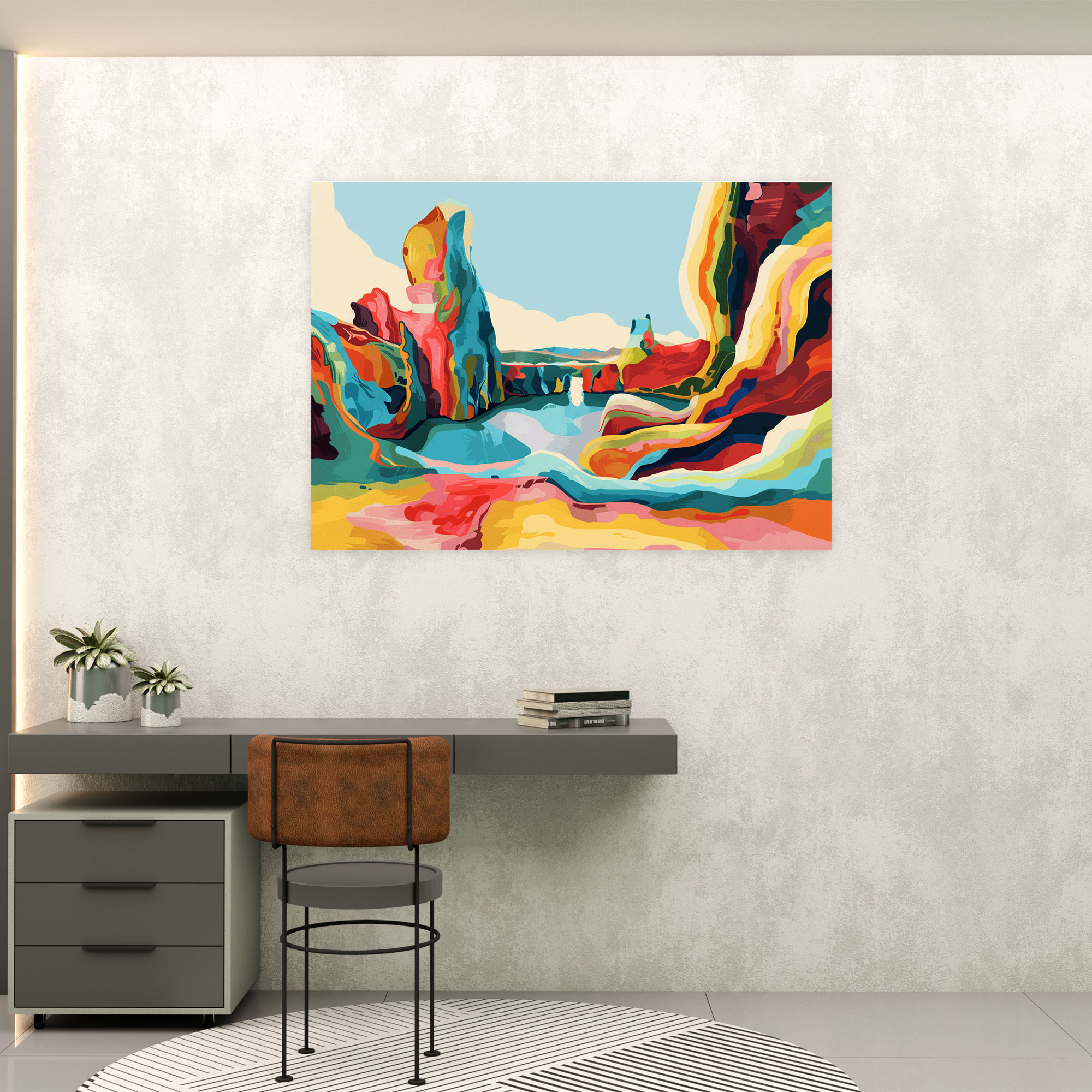 Pablo Picasso Canvas Print - Pablo Picasso, Distorted Shapes, Surreal Landscape, Wall Decoration