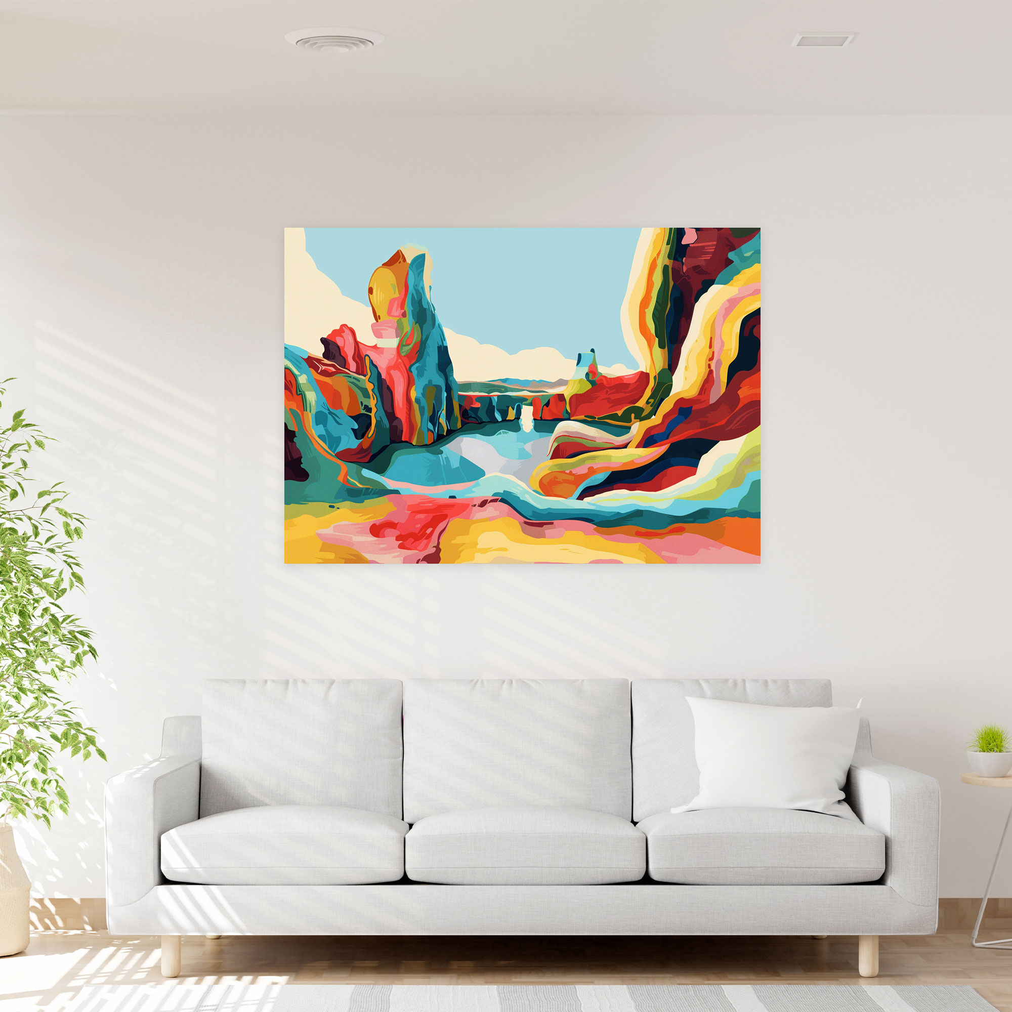 Pablo Picasso Canvas Print - Pablo Picasso, Distorted Shapes, Surreal Landscape, Wall Decoration
