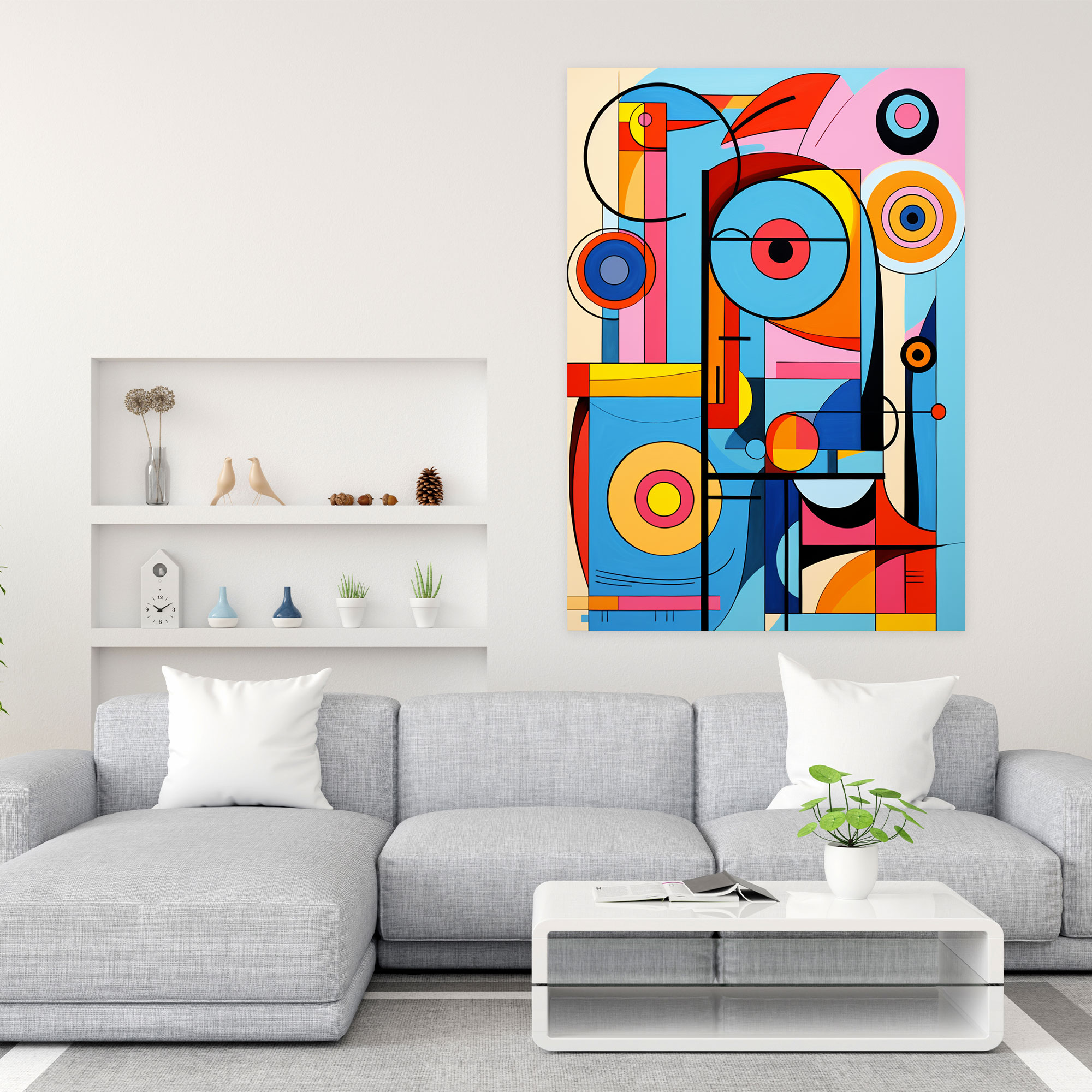 Pablo Picasso Style Canvas Print - Pablo Picasso, Pablo Picasso Style, Canvas Wall Art, Colorful