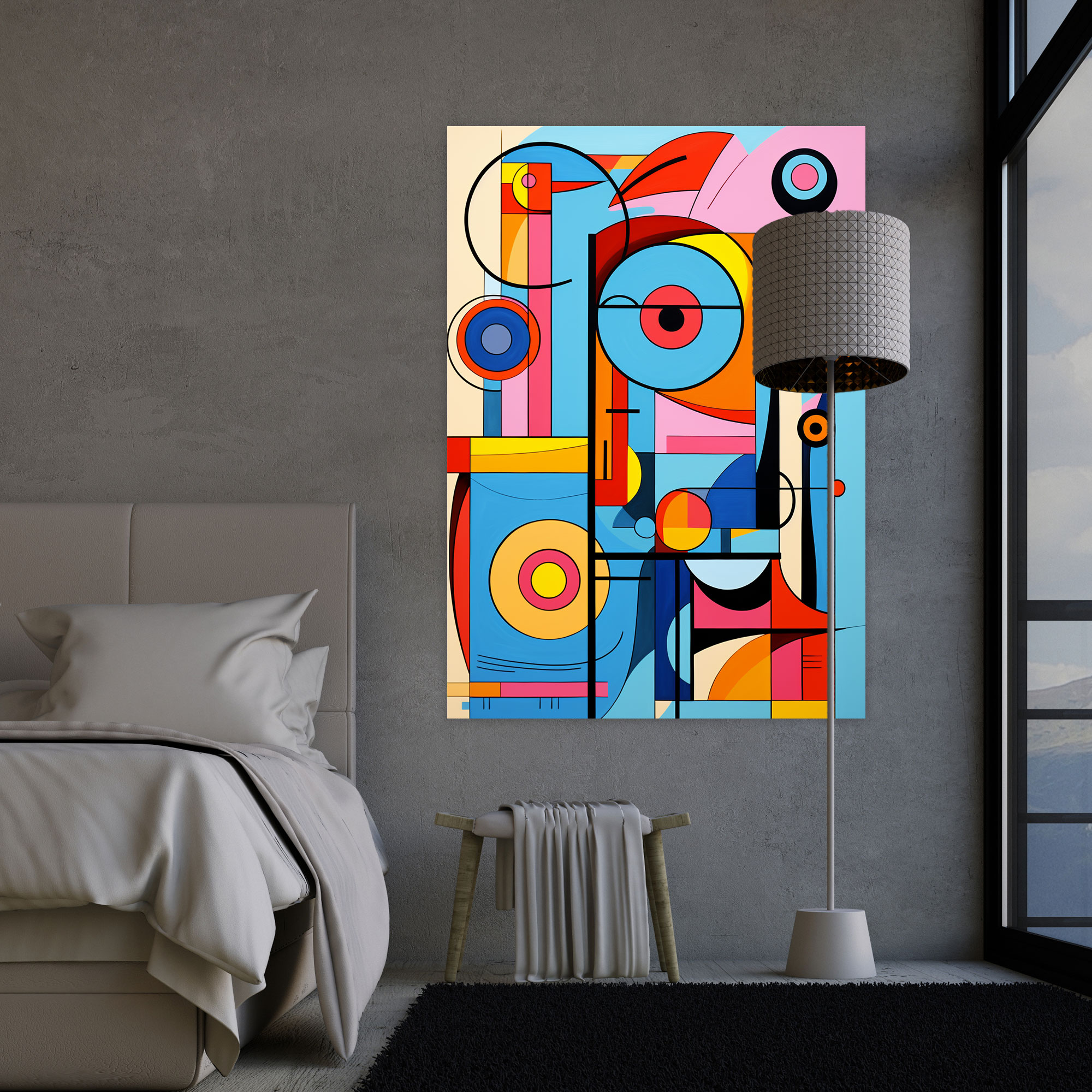 Pablo Picasso Style Canvas Print - Pablo Picasso, Pablo Picasso Style, Canvas Wall Art, Colorful