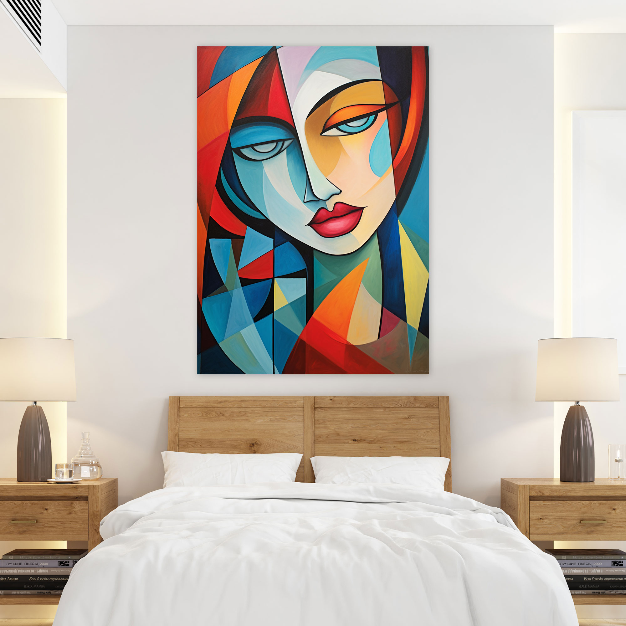 Pablo Picasso Style Wall Art - Pablo Picasso, Wall Art, Fragmented Shapes, Canvas Print