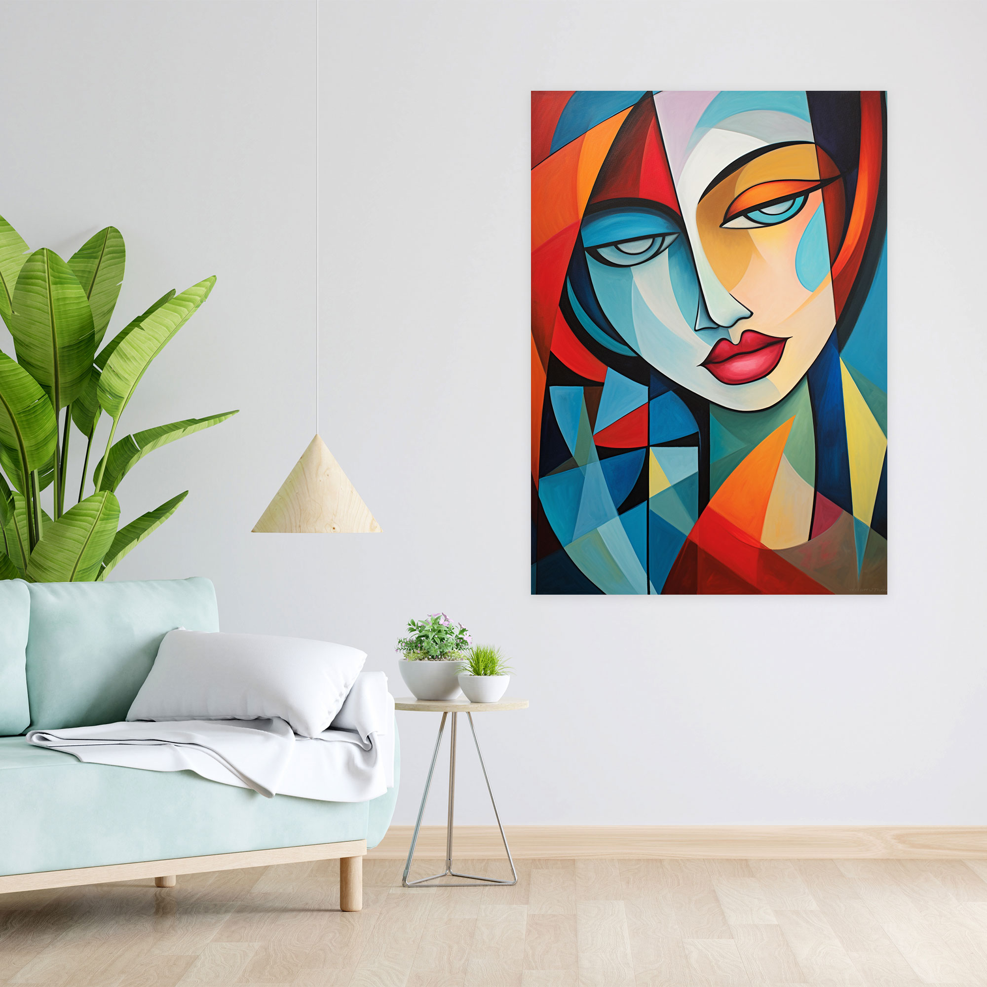 Pablo Picasso Style Wall Art - Pablo Picasso, Wall Art, Fragmented Shapes, Canvas Print