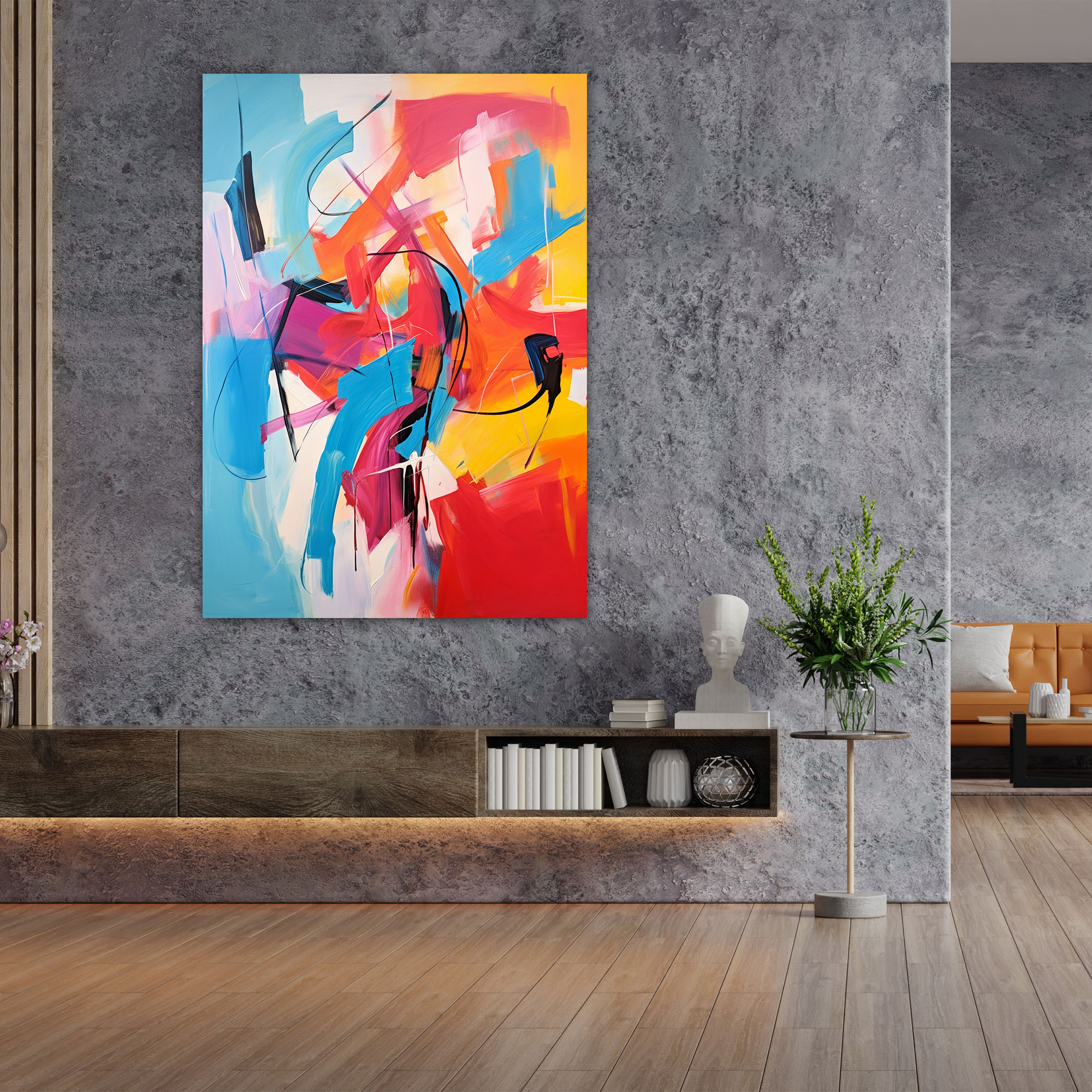 High Quality Pablo Picasso Style Canvas Print - Pablo Picasso, Pablo Picasso Style, Canvas Wall Art, Bold Abstract Expressionist Artwork