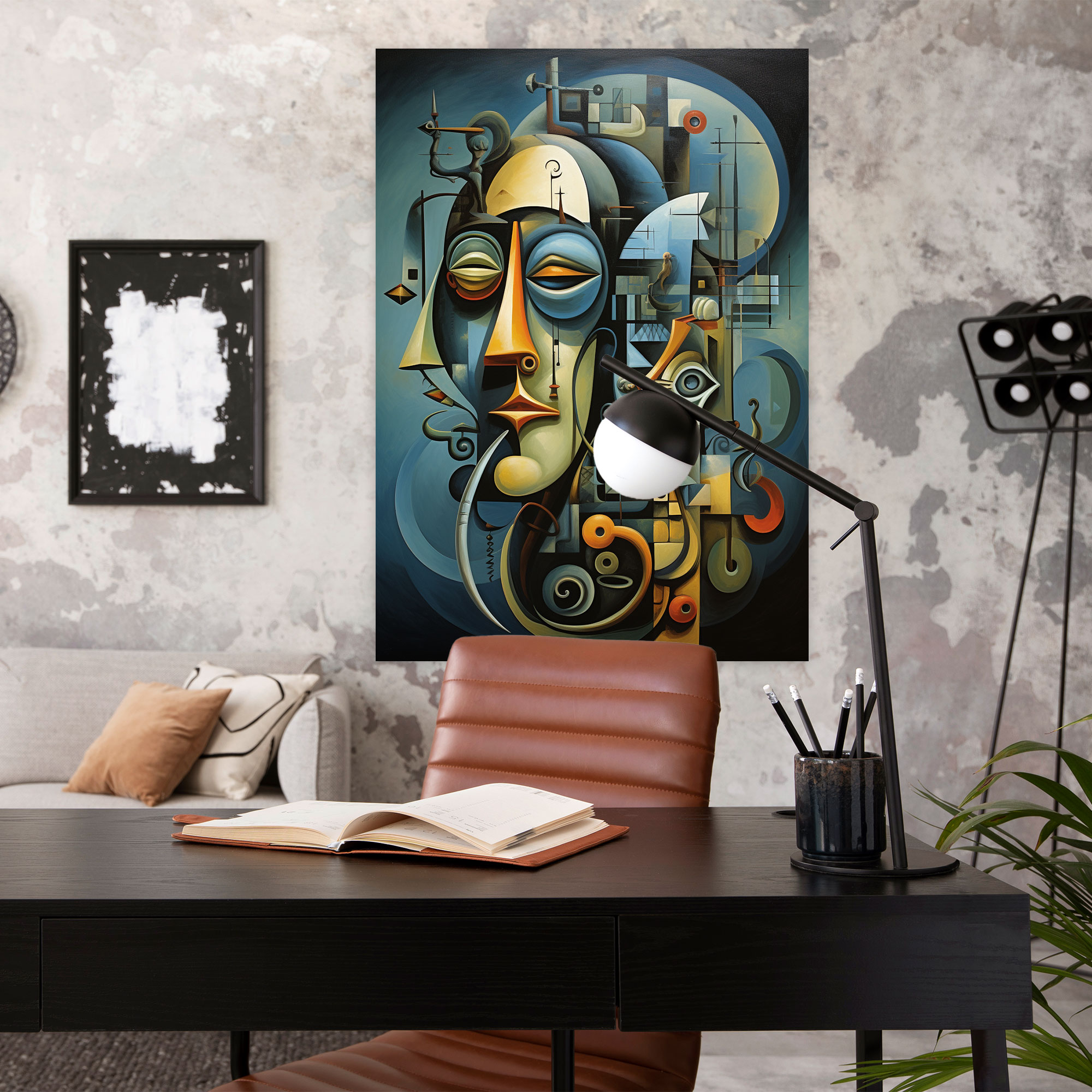 Pablo Picasso Style Canvas Wall Art - Pablo Picasso, Fusion Of Cubism And Surrealism, Wall Decoration, Intersecting Forms