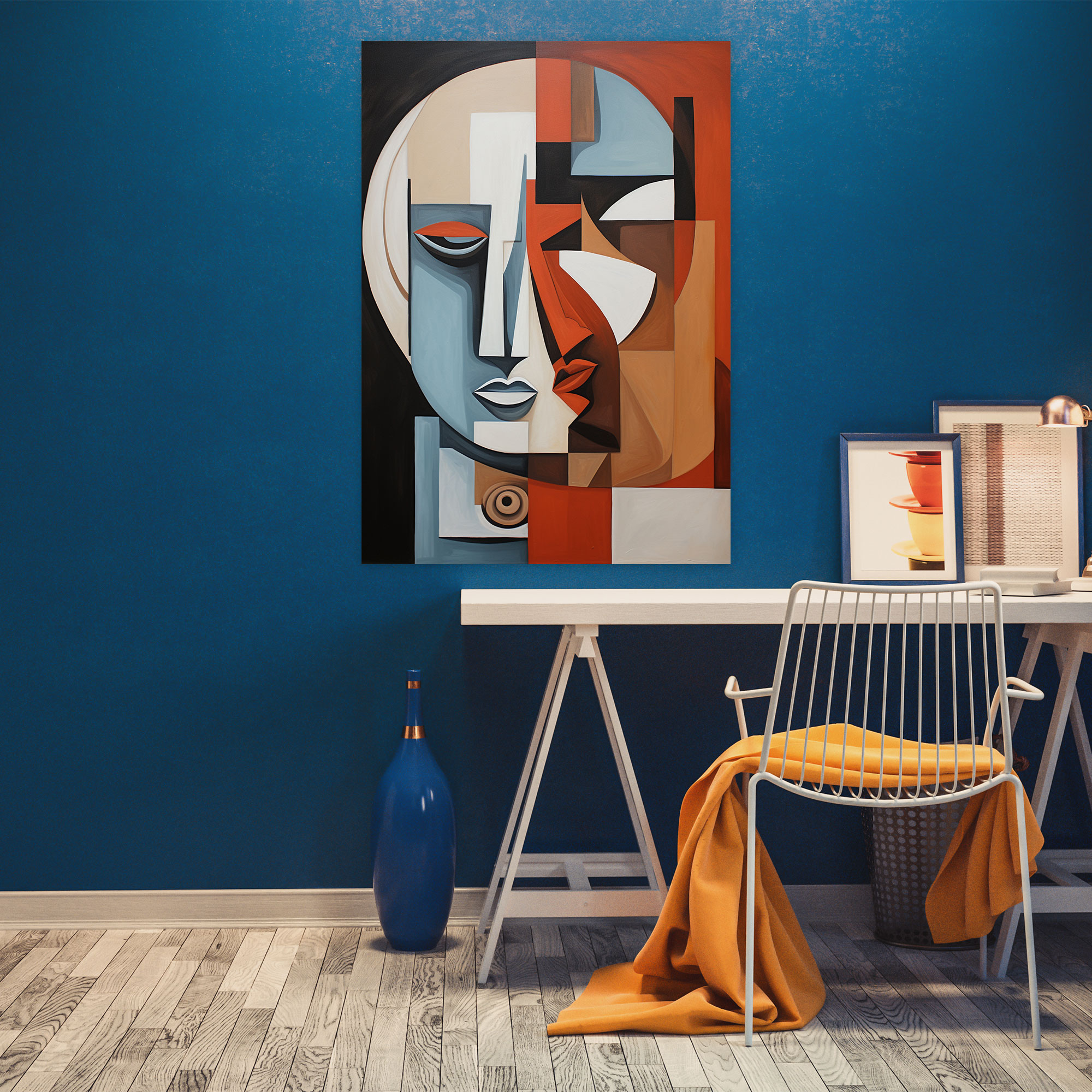 Pablo Picasso Style Wall Art - Pablo Picasso, Wall Decoration, Canvas, Cubist Portrait