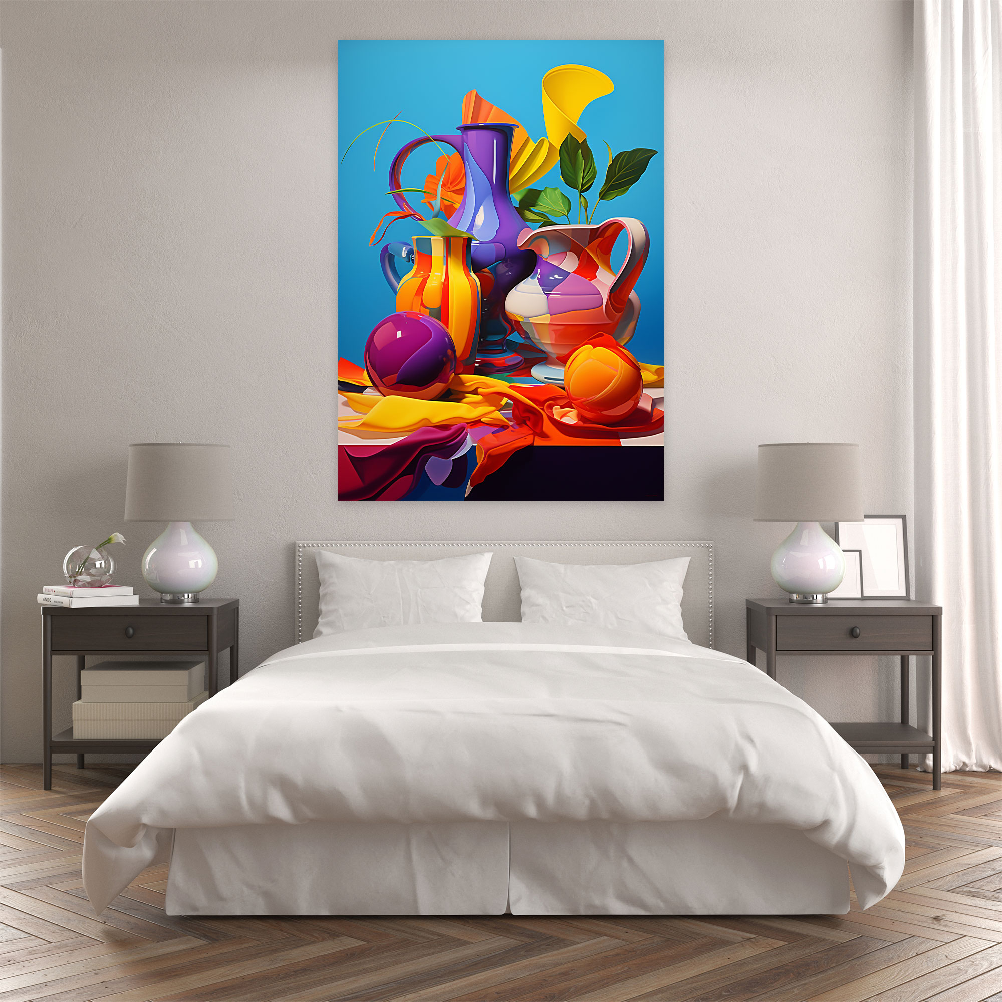 Pablo Picasso Style Wall Decoration - Pablo Picasso, Wall Art, Pablo Picasso Style, Vibrant Color Palette