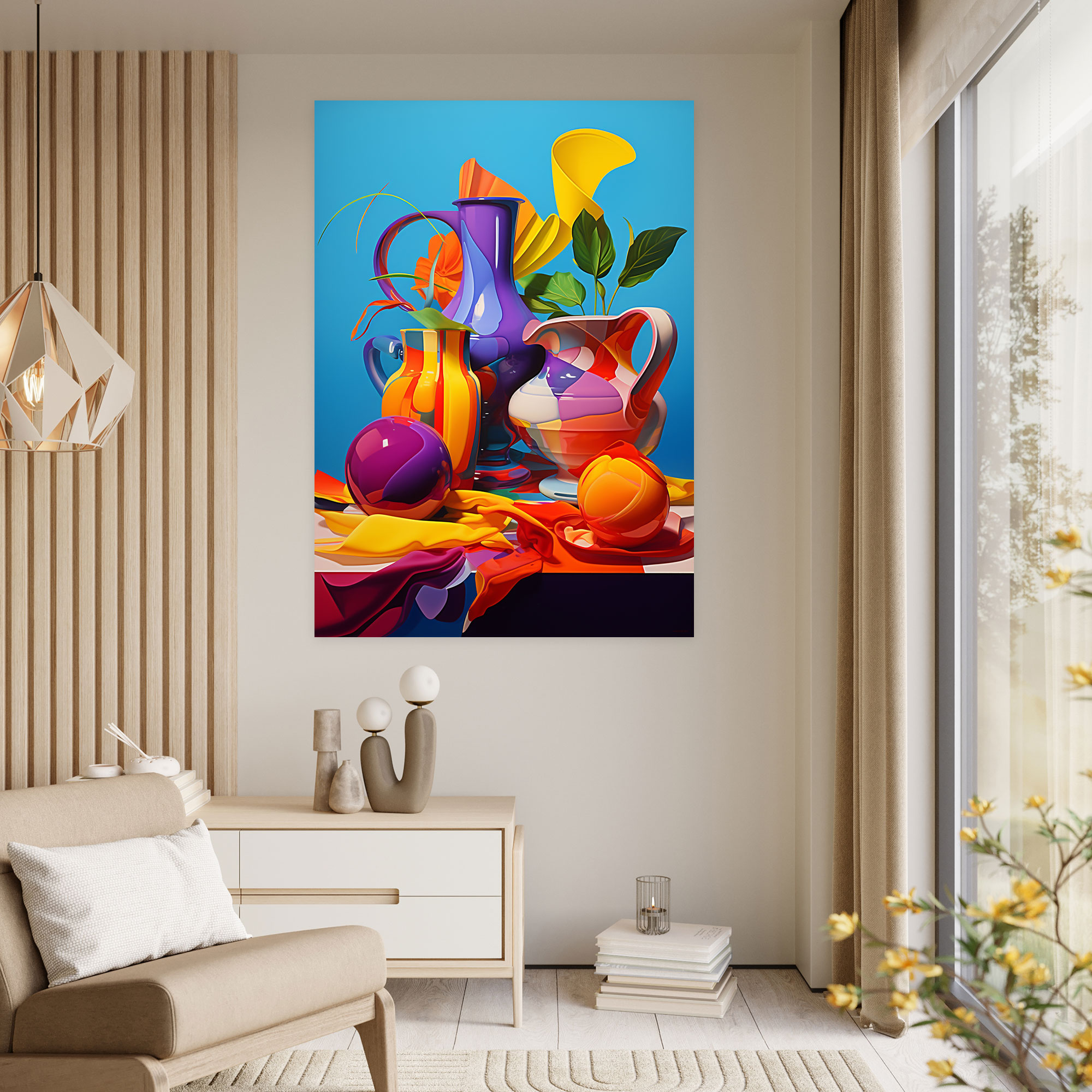 Pablo Picasso Style Wall Decoration - Pablo Picasso, Wall Art, Pablo Picasso Style, Vibrant Color Palette