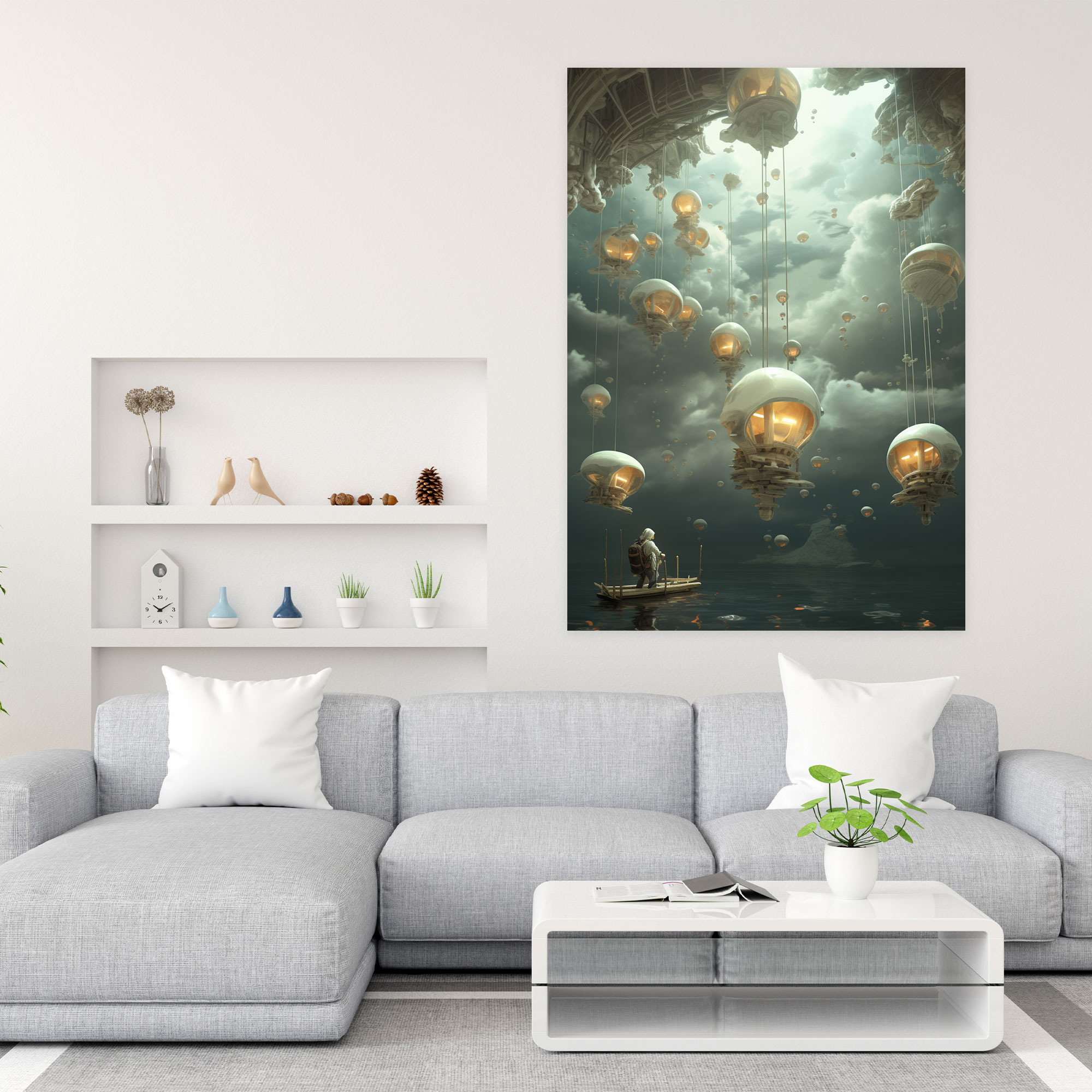 Pablo Picasso Style Canvas Print - Pablo Picasso, Wall Decoration, Wall Art, Surreal Scene