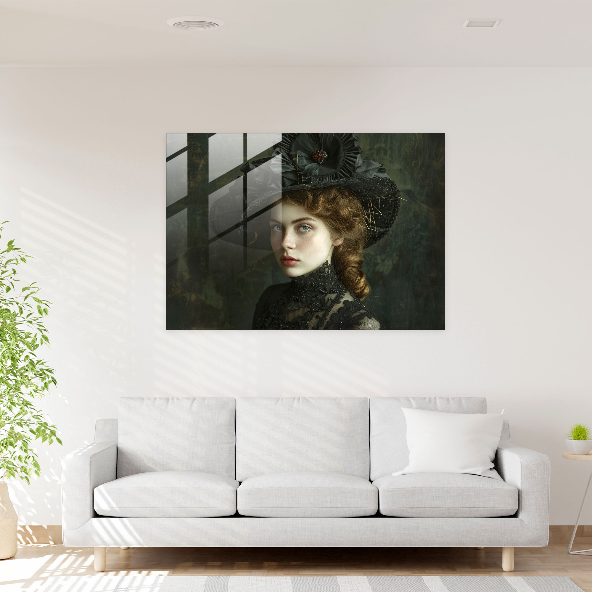 Büyüleyici Güzellikte Kadın Cam Tablo Sanatı - Pre-Raphaelite Kardeşlik Modern Sanat Ev Dekorasyonu