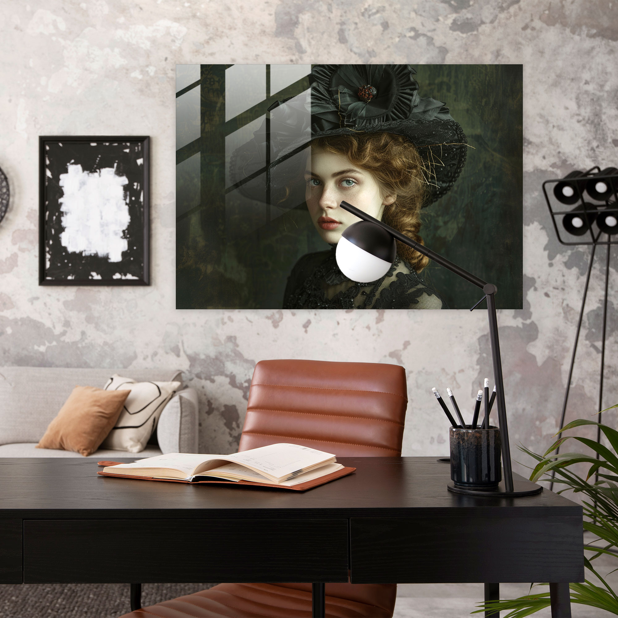 Büyüleyici Güzellikte Kadın Cam Tablo Sanatı - Pre-Raphaelite Kardeşlik Modern Sanat Ev Dekorasyonu