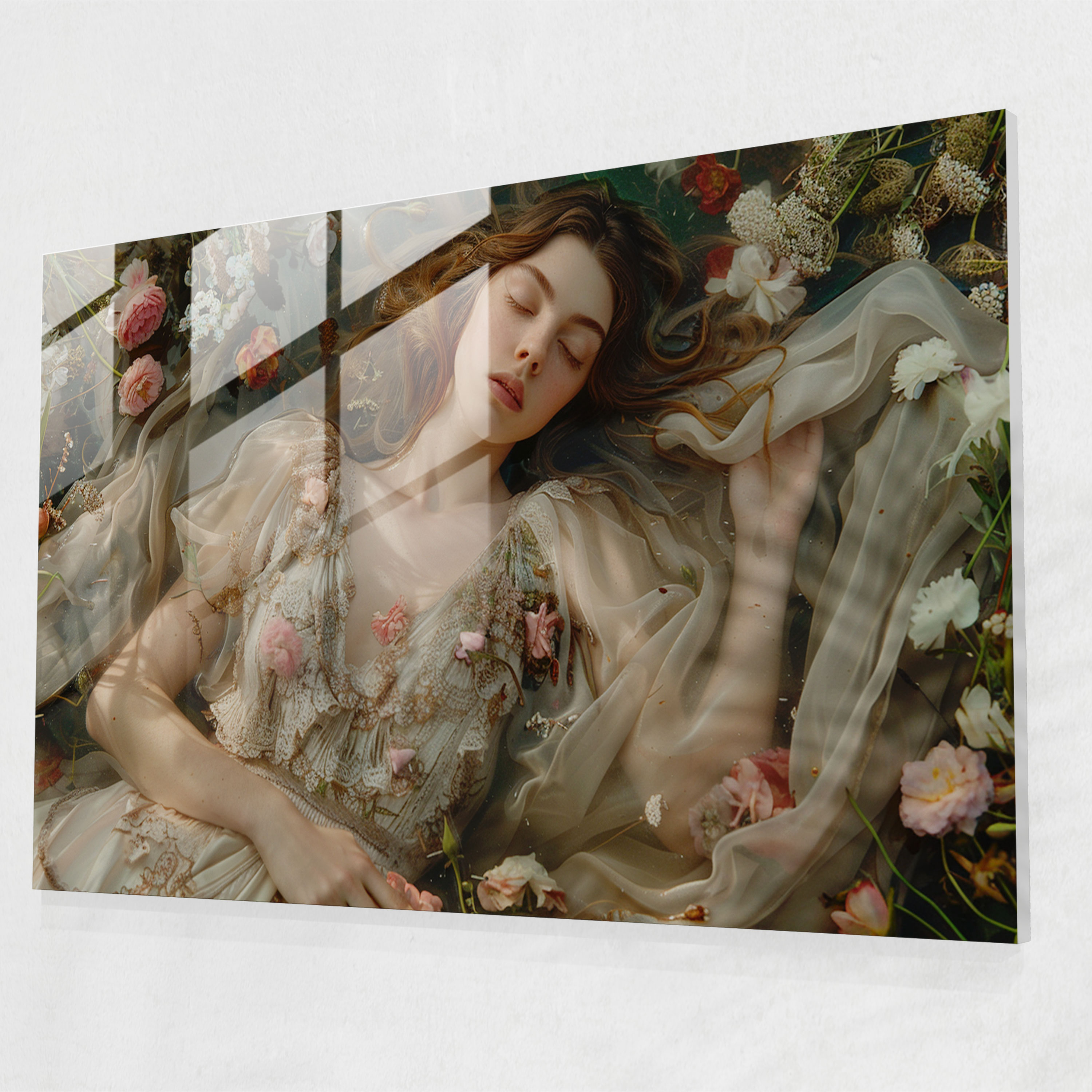 Pre-Raphaelite Brotherhood Cam Tablo - Duvar Dekorasyonu Cam Sanatı Ev Dekorasyonu