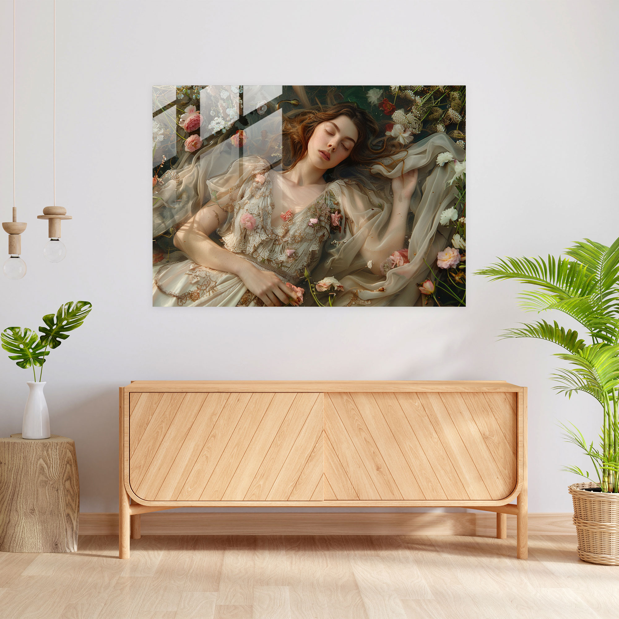 Pre-Raphaelite Brotherhood Cam Tablo - Duvar Dekorasyonu Cam Sanatı Ev Dekorasyonu