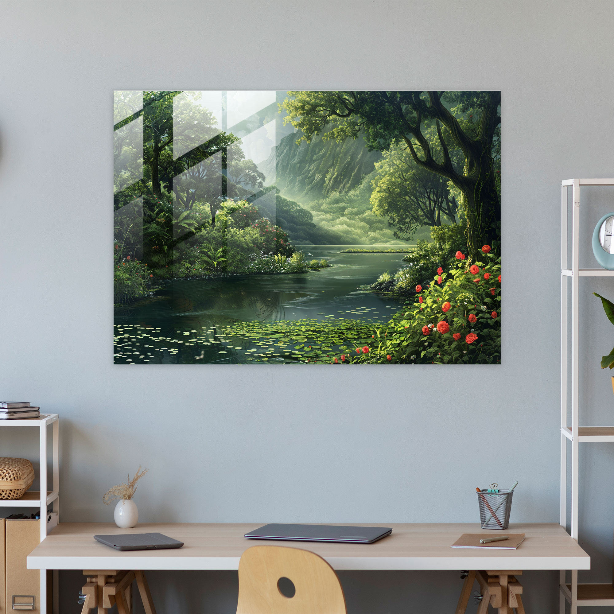 Pre-Raphaelite Brotherhood Cam Tablo Sanatı - Rüya Gibi Manzara