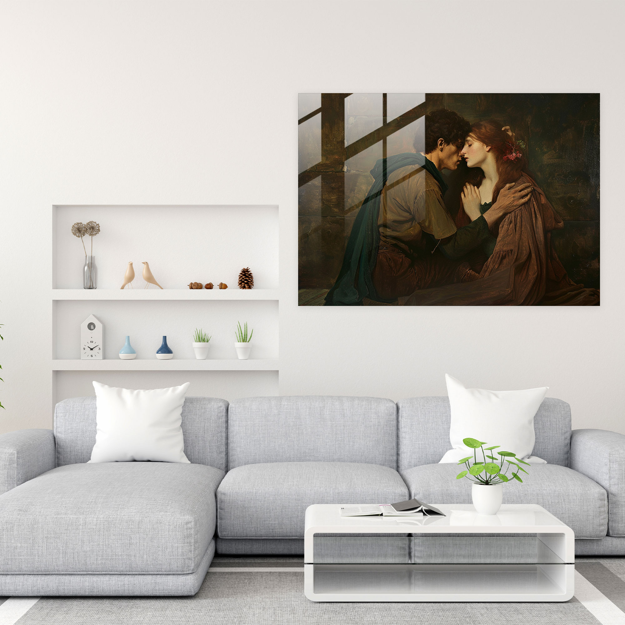 Tragic Lovers Cam Tablo - Pre-Raphaelite Brotherhood Modern Sanat