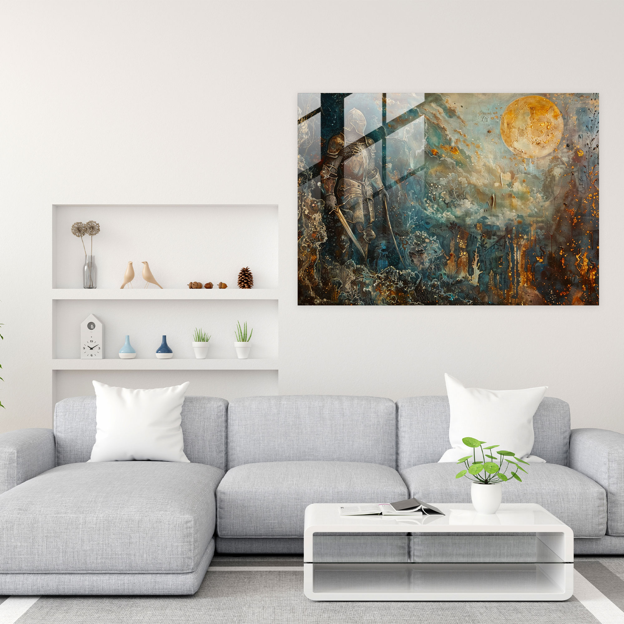 Pre-Raphaelite Brotherhood Home Decoration: Noble Knight - Pre-Raphaelite Brotherhood, Glass Print, Modern Art, Wall Decoration