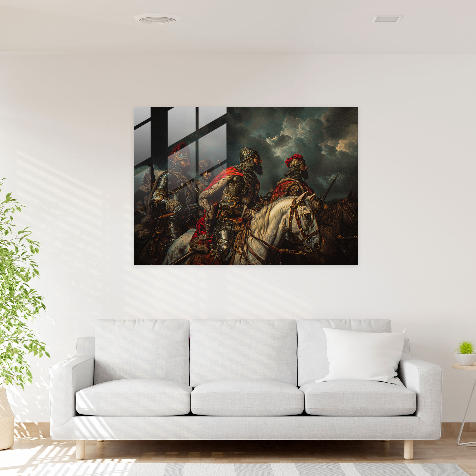 Pre-Raphaelite Brotherhood Wall Decoration - Knights On A Quest - Pre-Raphaelite Brotherhood, Knights, Glass Wall Art, Quest