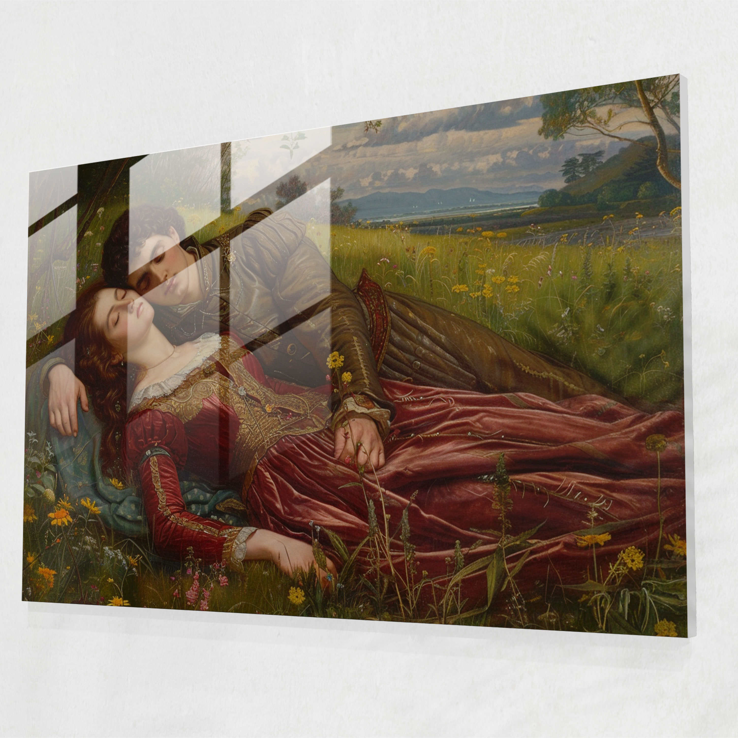 Pre-Raphaelite Brotherhood Glass Art - Tragic Lovers In Forbidden Romance - Pre-Raphaelite Brotherhood, Home Decoration, Lush Landscapes, Modern Art