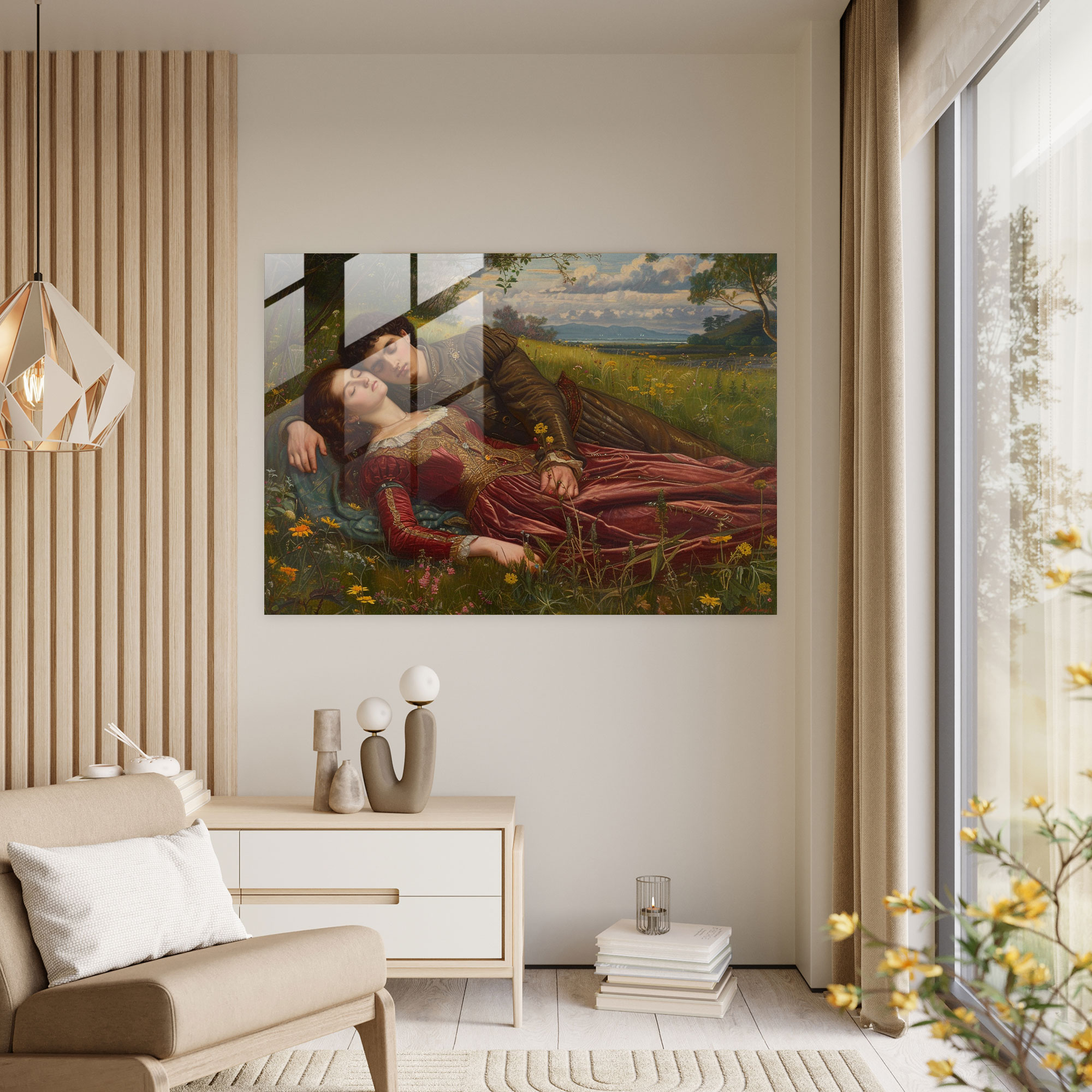 Pre-Raphaelite Brotherhood Glass Art - Tragic Lovers In Forbidden Romance - Pre-Raphaelite Brotherhood, Home Decoration, Lush Landscapes, Modern Art