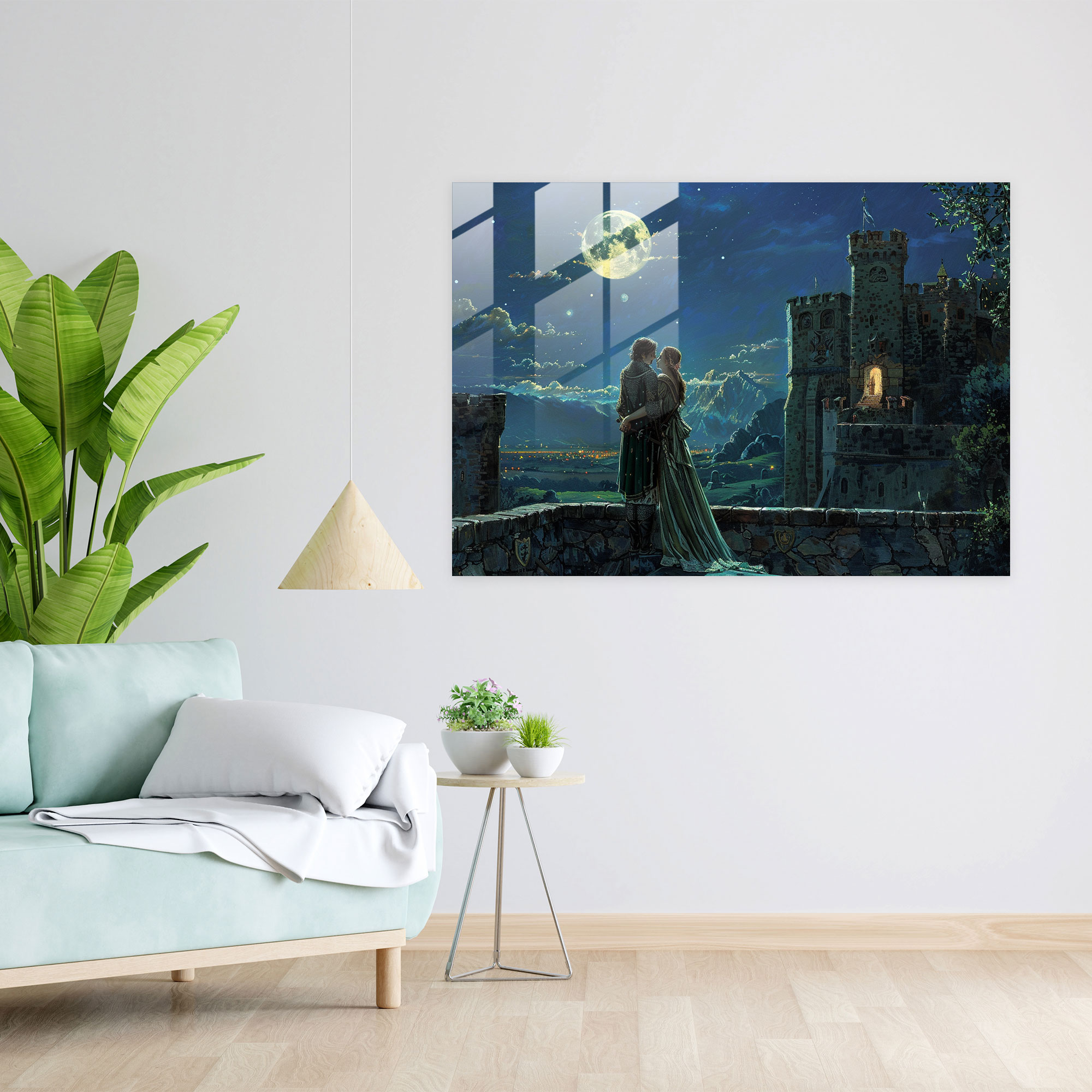 Pre-Raphaelite Brotherhood Glass Wall Art - Knights And Damsels In Medieval Castle - Pre-Raphaelite Brotherhood, Home Decoration, Pre-Raphaelite Brotherhood, Knights