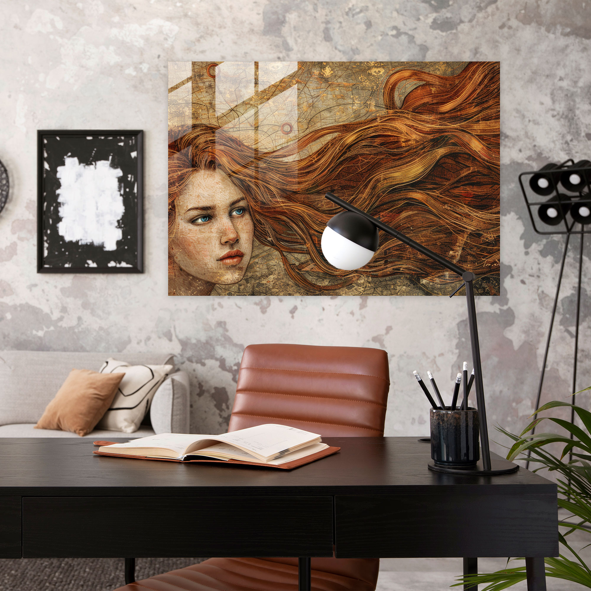 Pre-Raphaelite Brotherhood Glass Print - Detailed Portrait Of A Woman - Pre-Raphaelite Brotherhood, Glass Wall Art, Wall Decoration, Glass Print