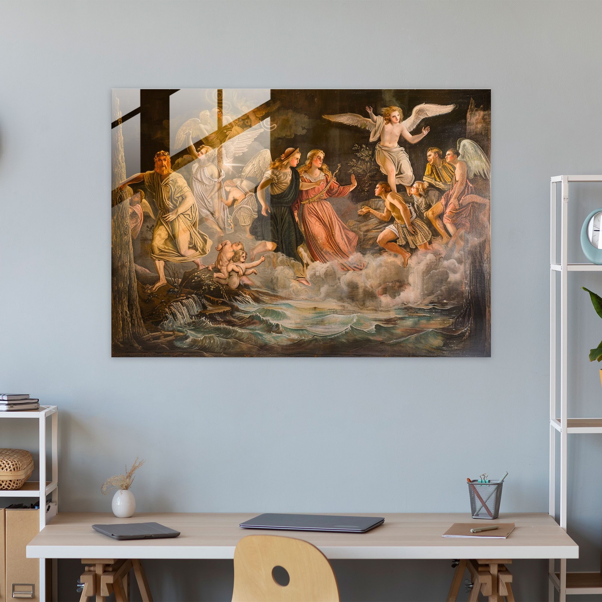 Pre-Raphaelite Brotherhood Glass Print - Mythological Angels And Fairies - Pre-Raphaelite Brotherhood, Magical, Glass Wall Art, Fairies