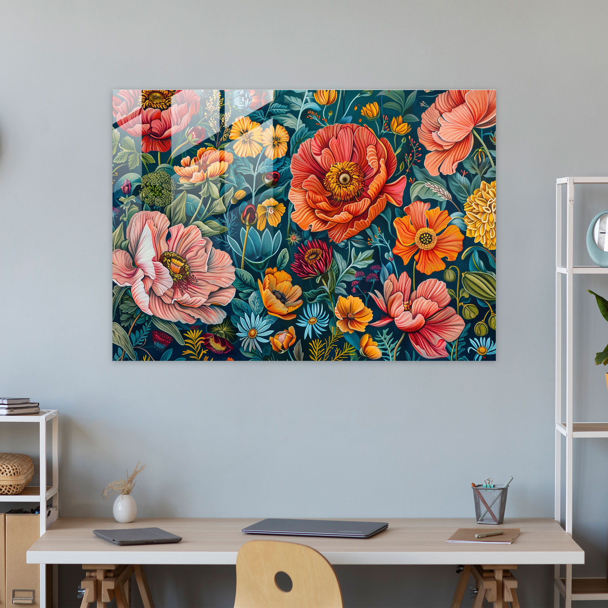 Pre-Raphaelite Brotherhood Glass Print - Botanical Flower Illustration - Pre-Raphaelite Brotherhood, Glass Wall Art, Wall Decoration, Flowers