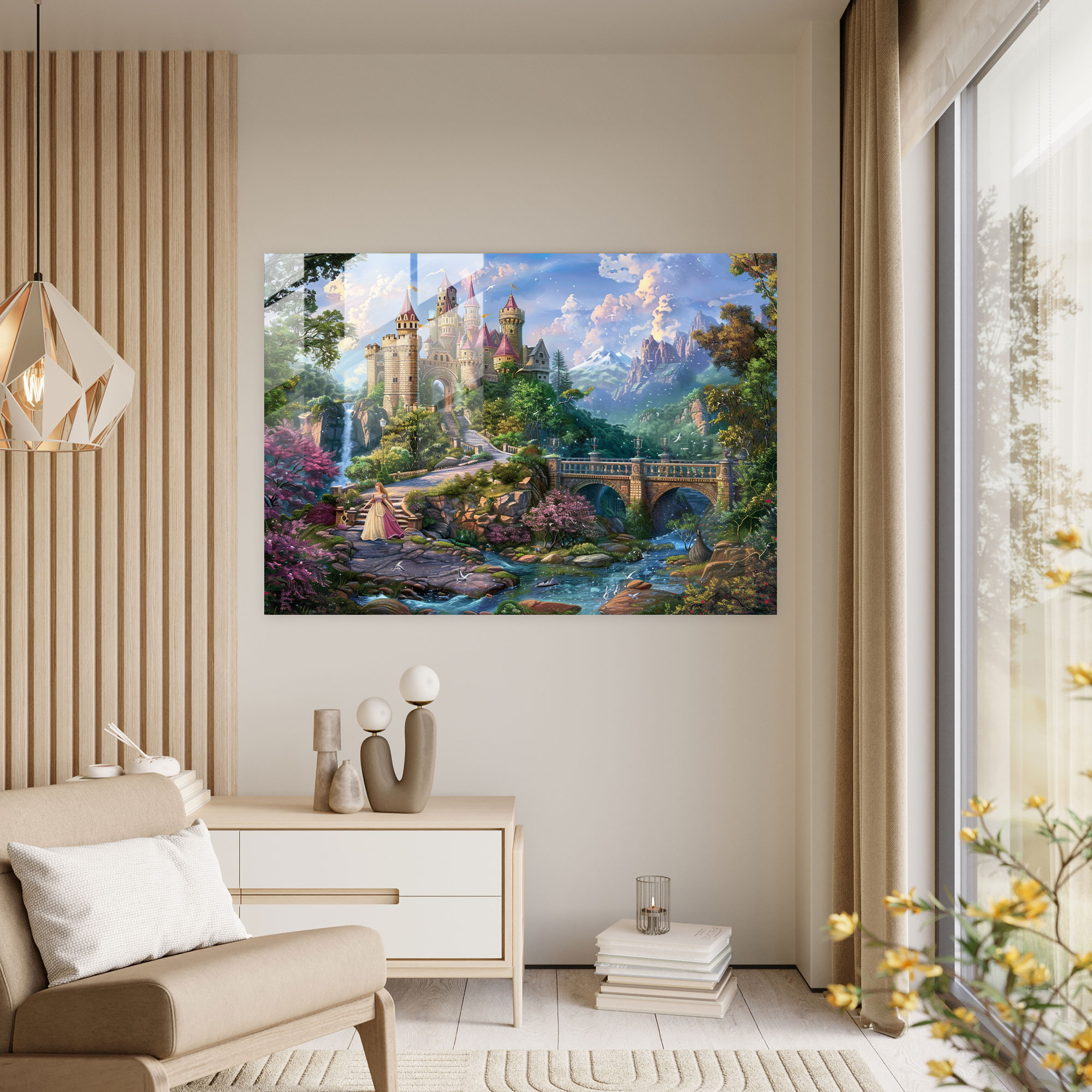 Pre-Raphaelite Brotherhood Glass Print - Enchanting Fairy Tale Scene - Pre-Raphaelite Brotherhood, Enchanting, Modern Art, Romantic