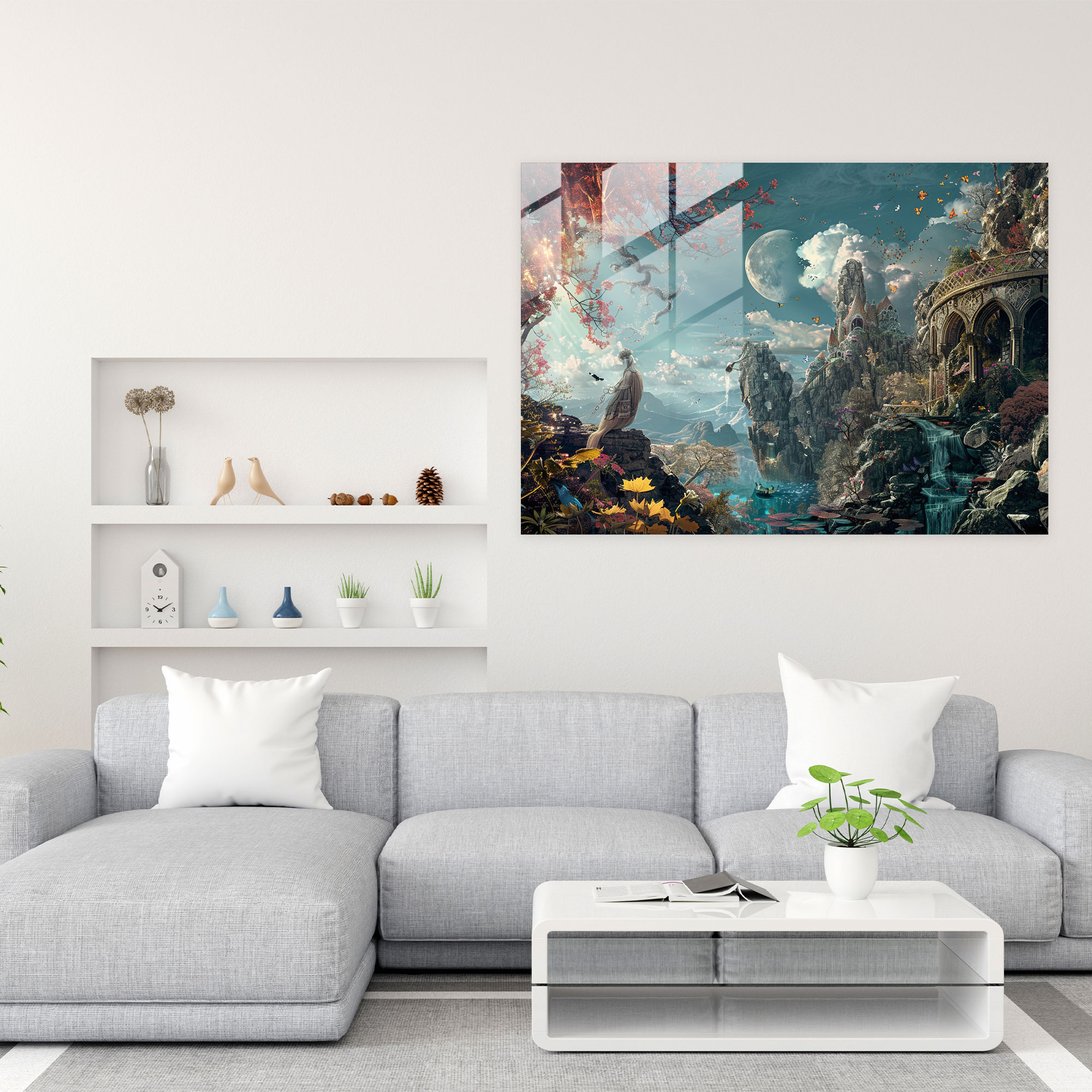 Pre-Raphaelite Brotherhood Glass Print - Surreal Dream Sequence - Pre-Raphaelite Brotherhood, Glass Wall Art, Otherworldly, Modern Art