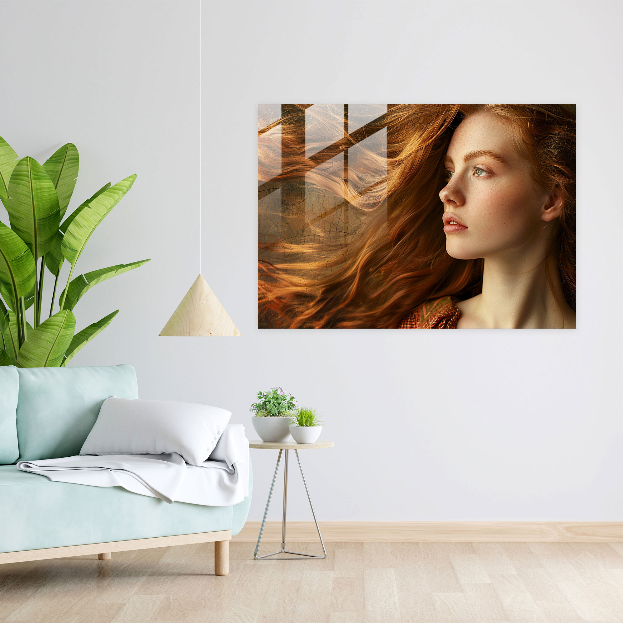 Flowing Hair Glass Print - Pre-Raphaelite Brotherhood, Home Decoration, Flowing Hair, Pre-Raphaelite Brotherhood