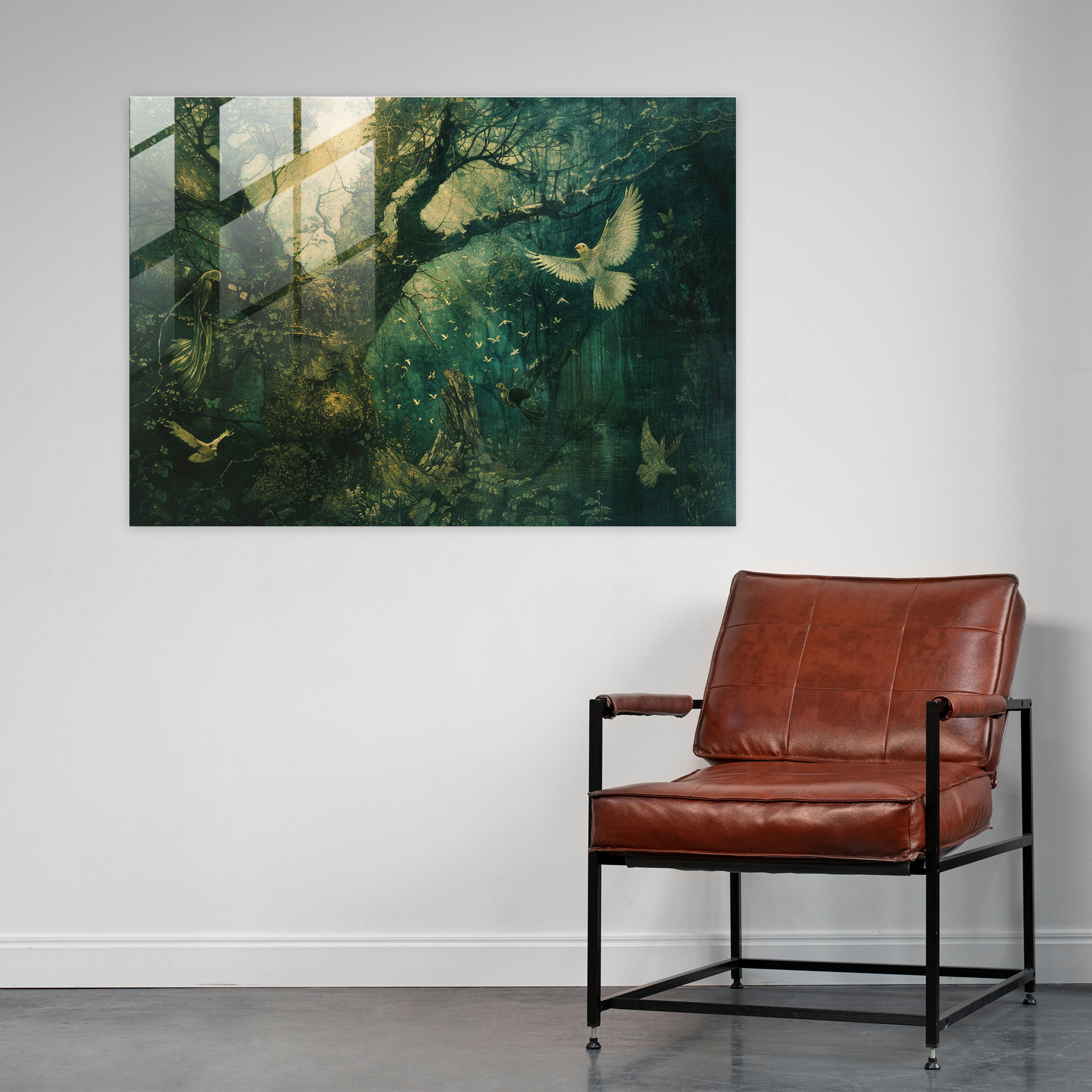Magical Forest Glass Art - Pre-Raphaelite Brotherhood, Mystical Creatures, Enchantment, Glass Art