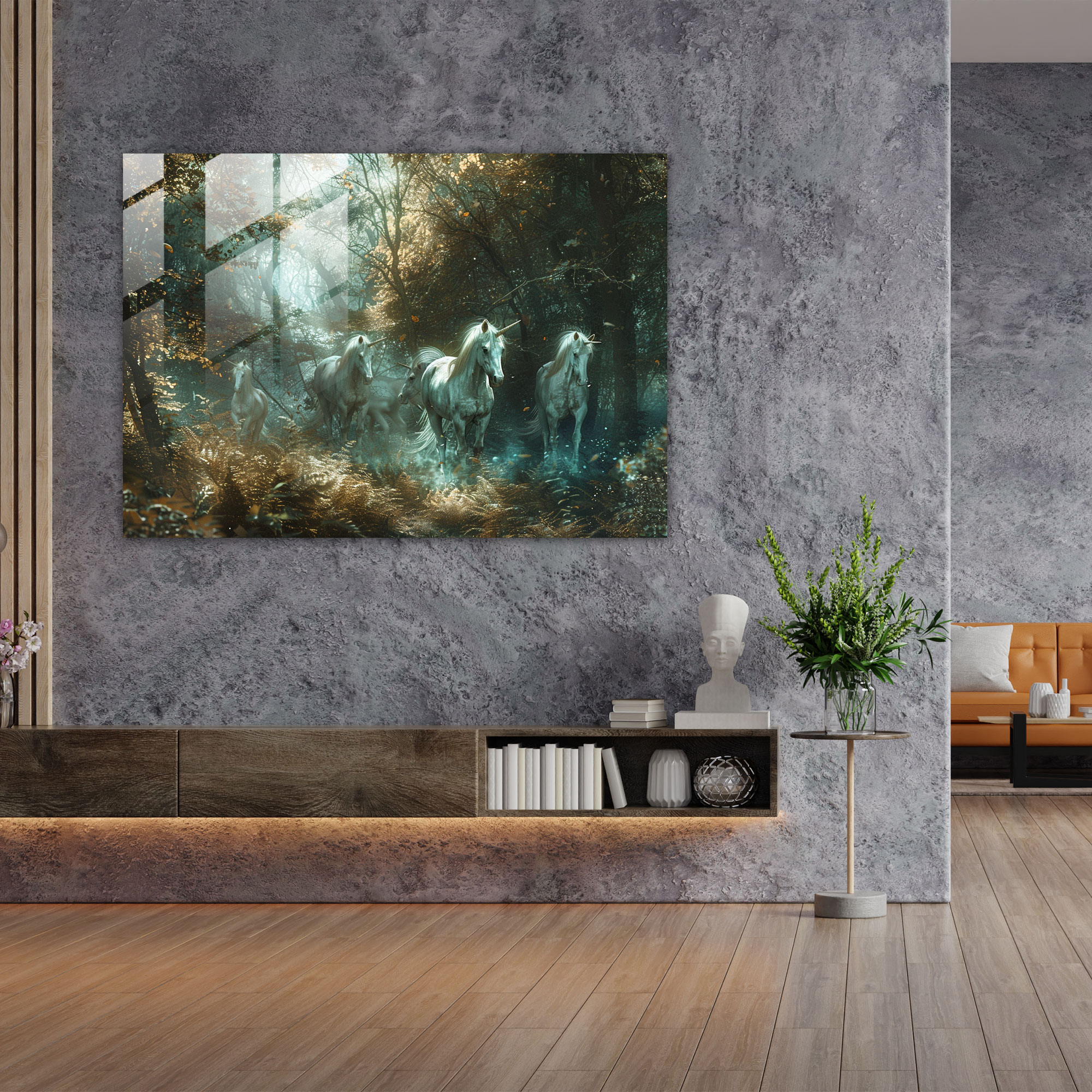 Pre-Raphaelite Brotherhood Mystical Forest Glass Print - Pre-Raphaelite Brotherhood, Modern Art, Glass Wall Art, Home Decoration