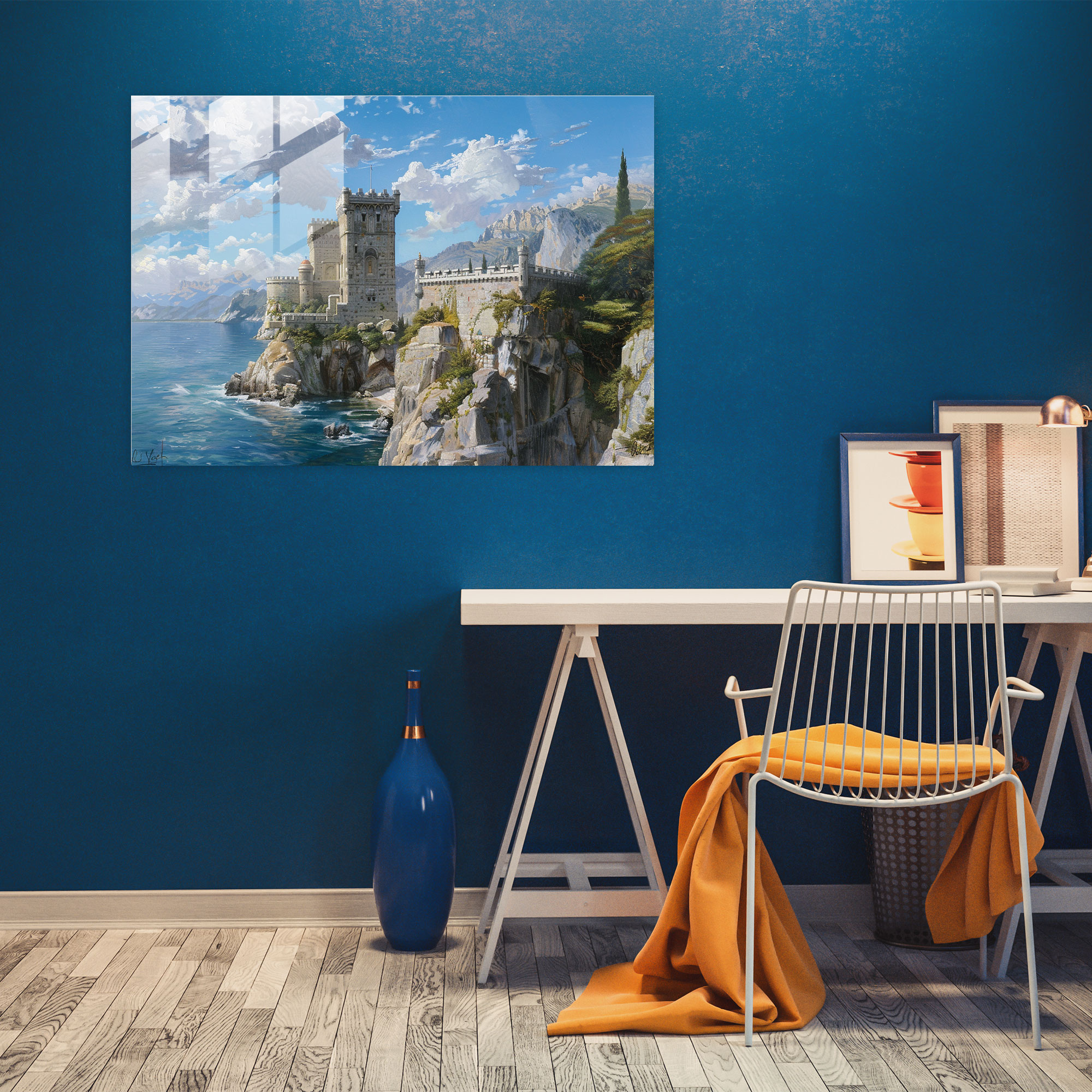 Pre-Raphaelite Brotherhood Castle By The Sea Modern Art - Pre-Raphaelite Brotherhood, Pre-Raphaelite Brotherhood, Modern Art, Home Decoration