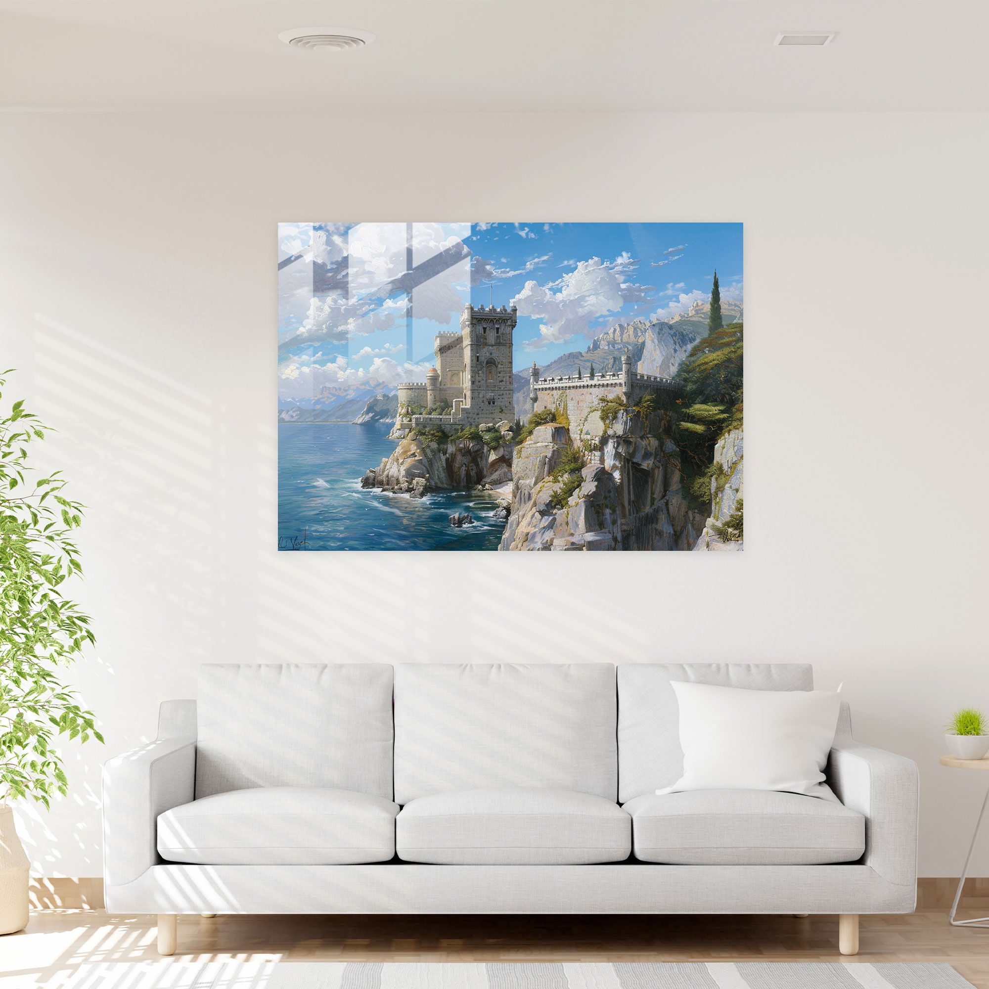 Pre-Raphaelite Brotherhood Castle By The Sea Modern Art - Pre-Raphaelite Brotherhood, Pre-Raphaelite Brotherhood, Modern Art, Home Decoration