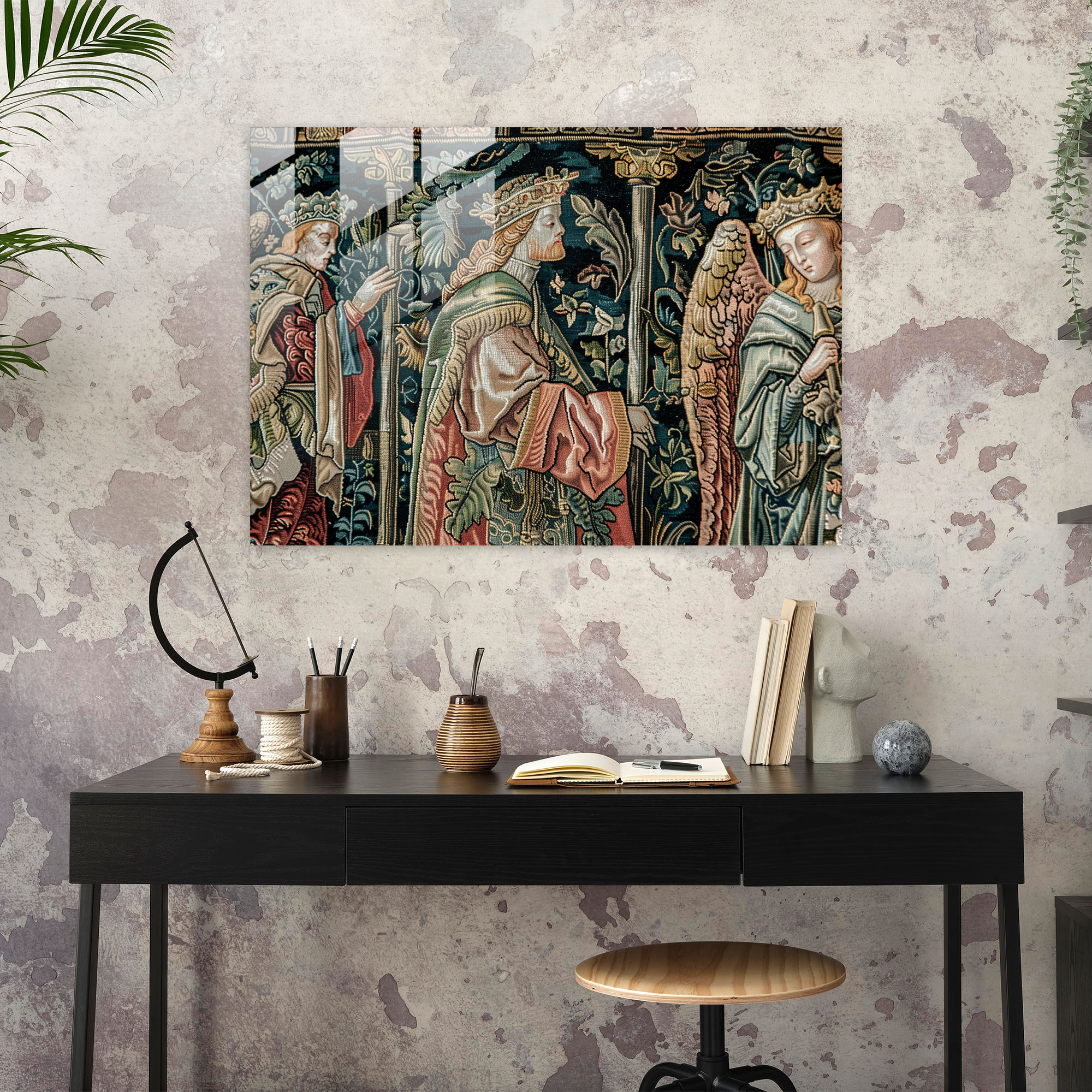 Pre-Raphaelite Brotherhood Cam Duvar Sanatı - Orta Çağ Dokuma - Duvar Dekorasyonu Cam Sanatı
