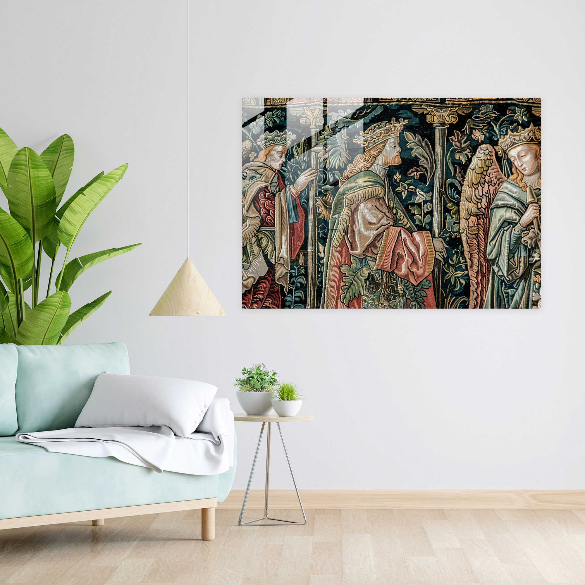 Pre-Raphaelite Brotherhood Cam Duvar Sanatı - Orta Çağ Dokuma - Duvar Dekorasyonu Cam Sanatı