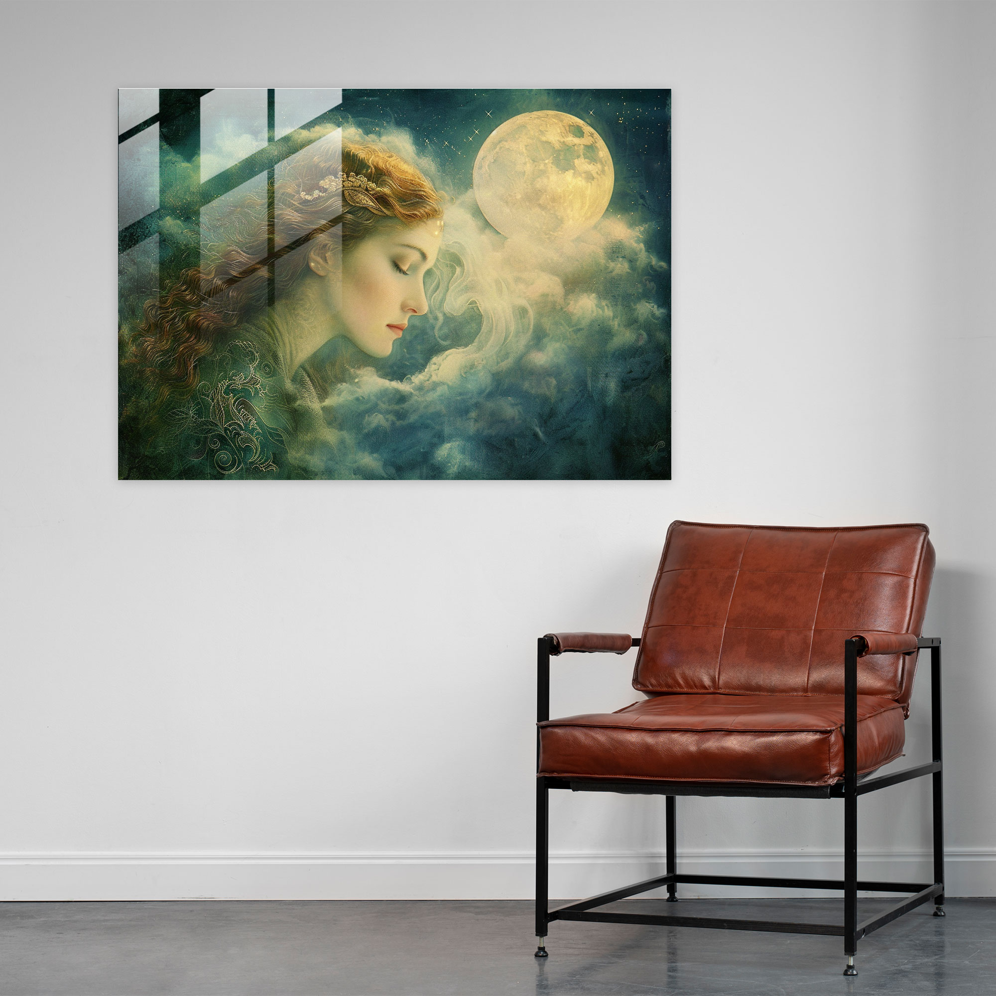 Pre-Raphaelite Brotherhood Duvar Dekorasyonu - Göksel Tanrıça - Kanvas Tablo Cam Sanatı