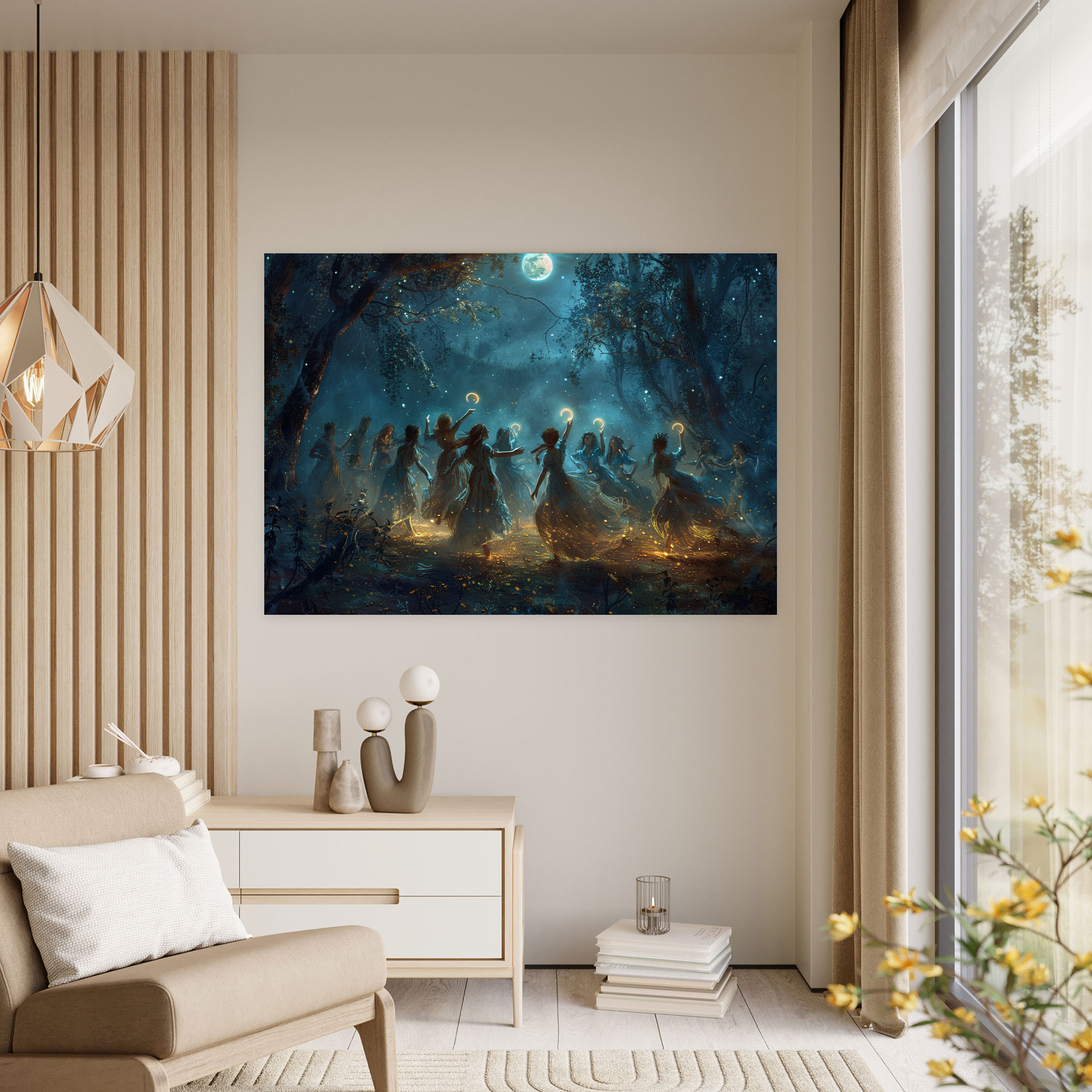 Moonlit Fairies Canvas Print - Pre-Raphaelite Brotherhood, Home Decoration, Pre-Raphaelite Brotherhood, Canvas