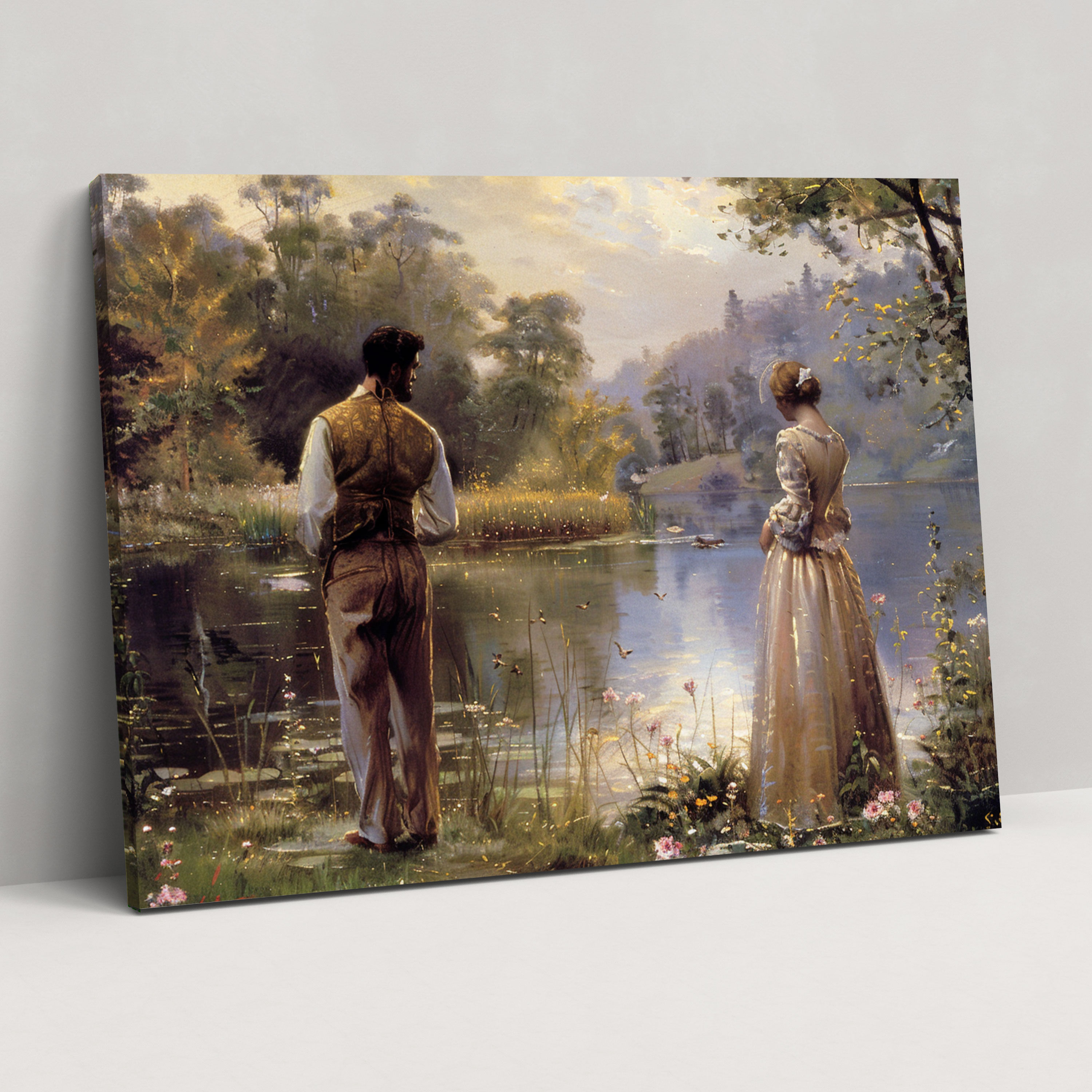 Pre-Raphaelite Brotherhood Lake Canvas Print - Pre-Raphaelite Brotherhood, Wall Decoration, Home Decoration, Canvas