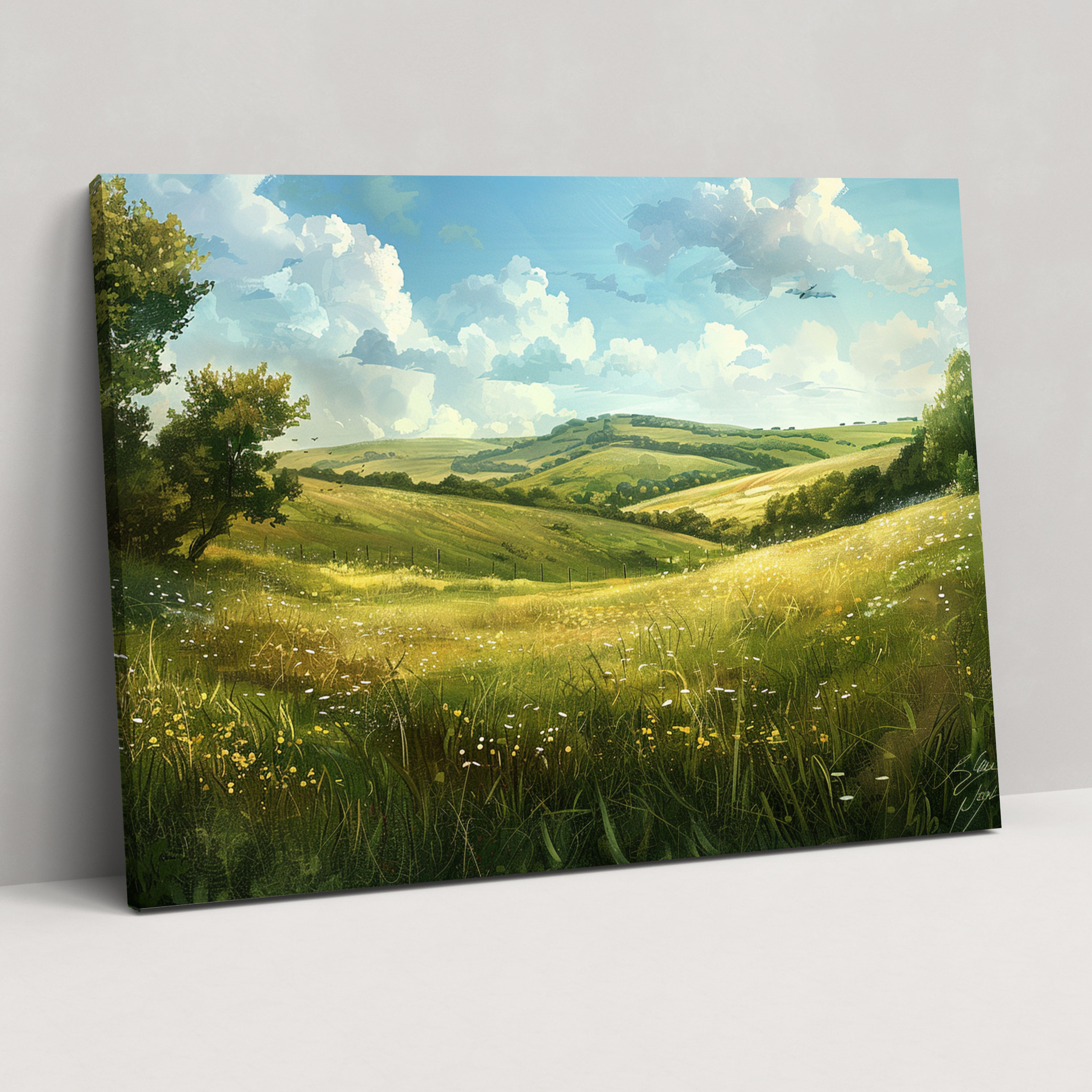 Countryside Landscape Canvas Print - Pre-Raphaelite Brotherhood, Home Decoration, Wall Art, Canvas Wall Art