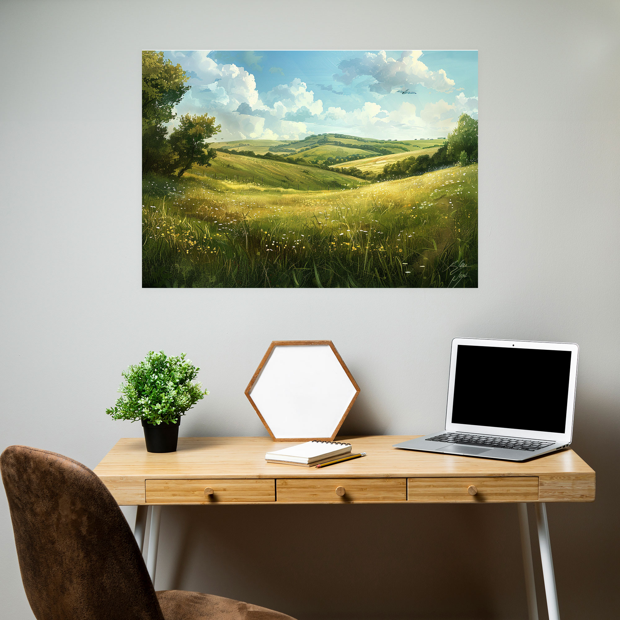 Countryside Landscape Canvas Print - Pre-Raphaelite Brotherhood, Home Decoration, Wall Art, Canvas Wall Art