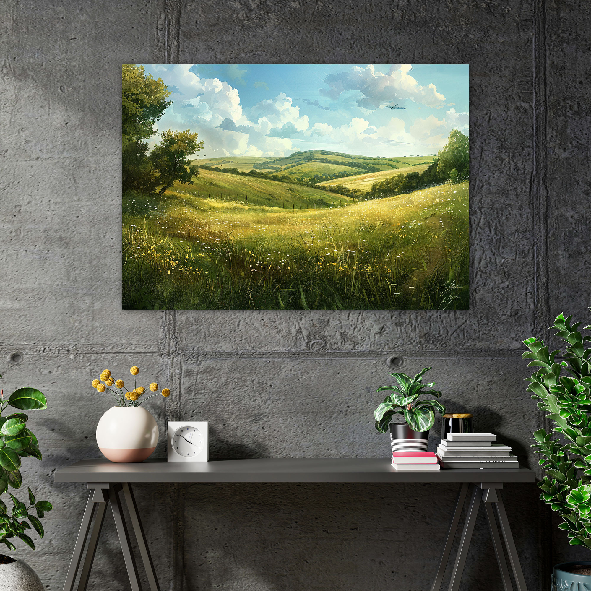 Countryside Landscape Canvas Print - Pre-Raphaelite Brotherhood, Home Decoration, Wall Art, Canvas Wall Art