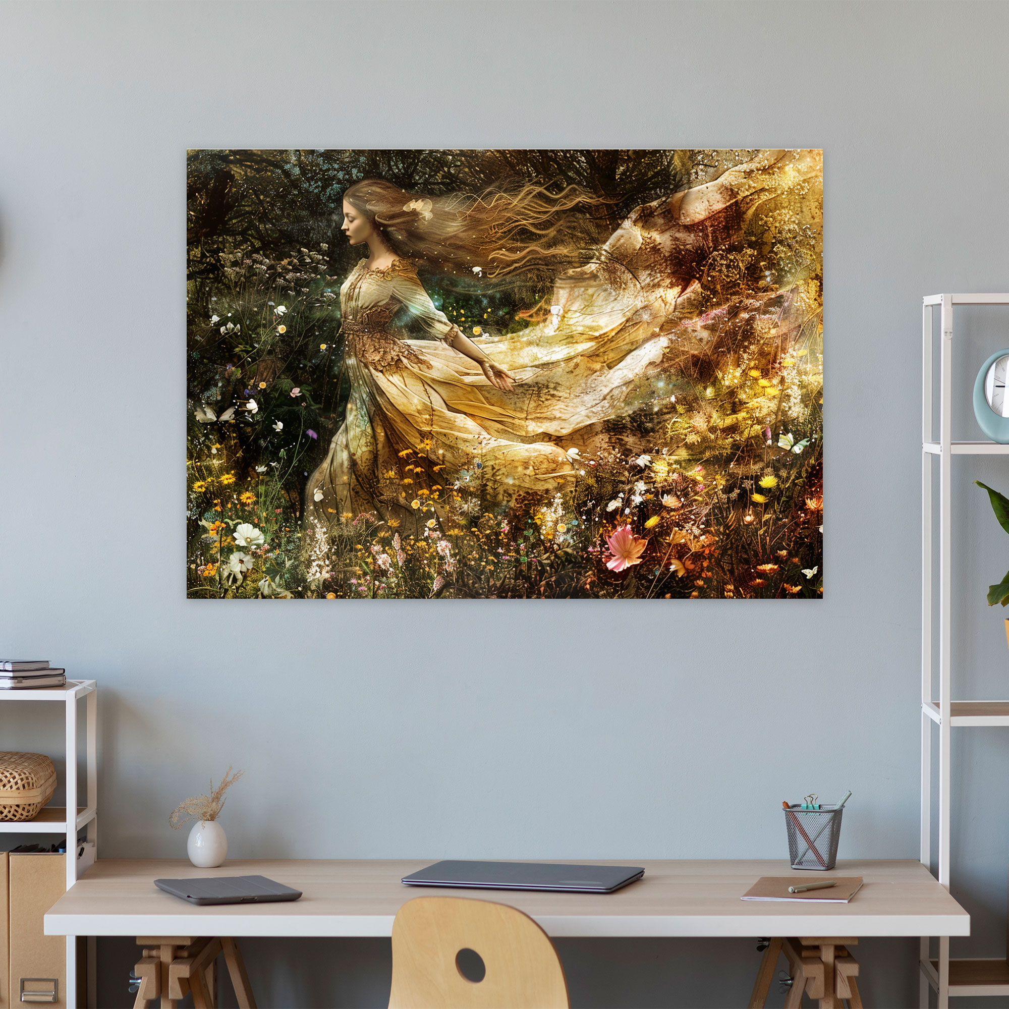 Pre-Raphaelite Brotherhood Canvas Print - Woman In Flowing Gown Wall Art - Pre-Raphaelite Brotherhood, Home Decoration, Canvas Print, Wall Art