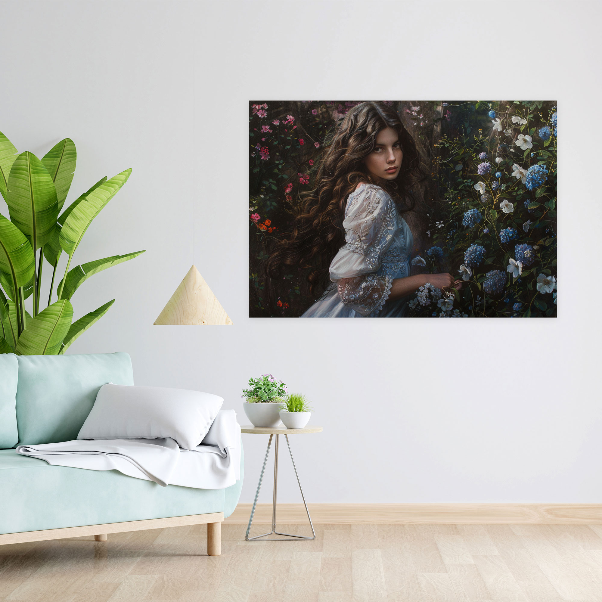 Pre-Raphaelite Brotherhood Wall Art - Dreamy Portrait Of Young Maiden Canvas Print - Pre-Raphaelite Brotherhood, Wall Decoration, Wall Art, Pre-Raphaelite Brotherhood