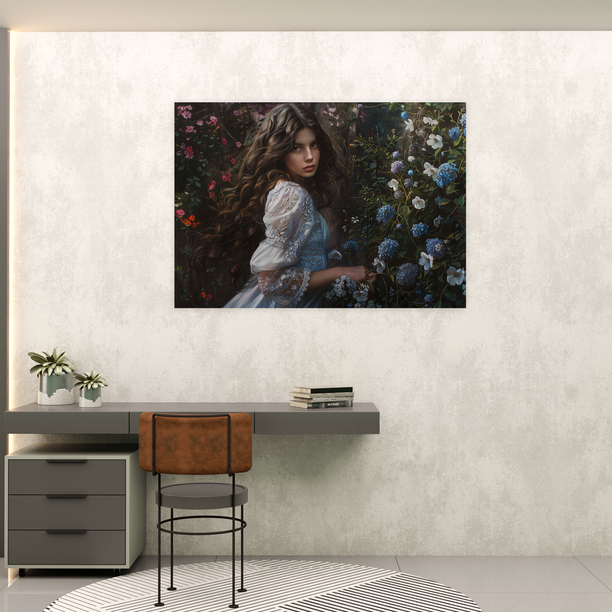 Pre-Raphaelite Brotherhood Wall Art - Dreamy Portrait Of Young Maiden Canvas Print - Pre-Raphaelite Brotherhood, Wall Decoration, Wall Art, Pre-Raphaelite Brotherhood