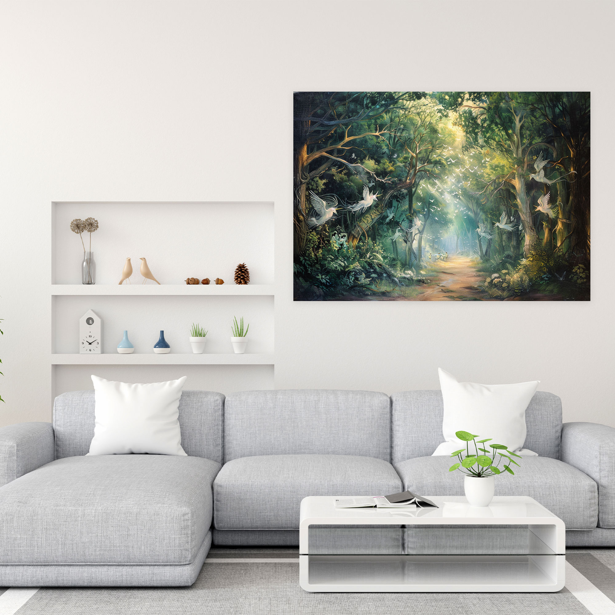 Pre-Raphaelite Brotherhood Wall Decoration - Mystical Forest Scene Canvas Print - Pre-Raphaelite Brotherhood, Wall Decoration, Canvas, Wall Art