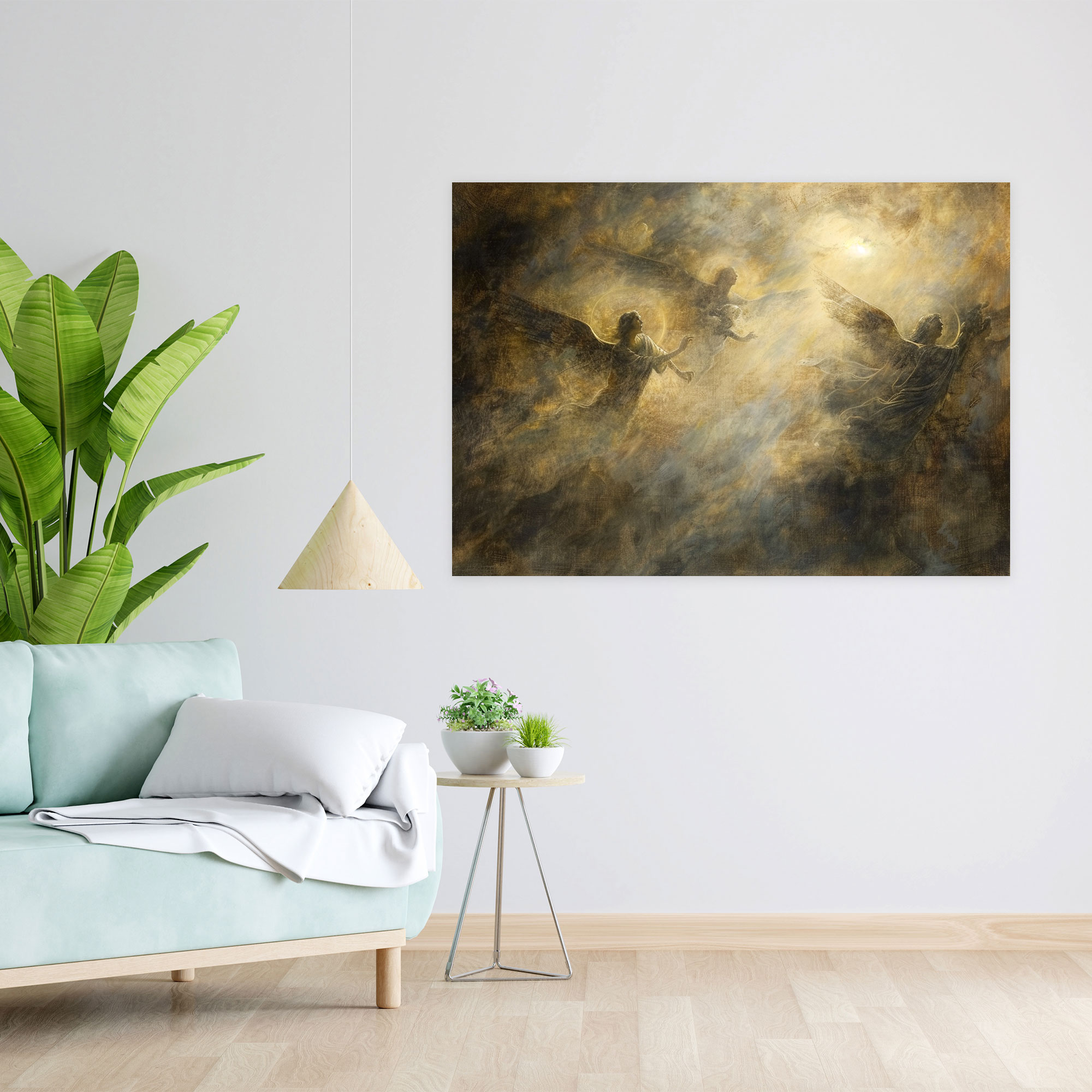 Pre-Raphaelite Brotherhood Wall Art - Ethereal Angels In Celestial Heavens Canvas Print - Pre-Raphaelite Brotherhood, Canvas Print, Wall Art, Wall Decoration