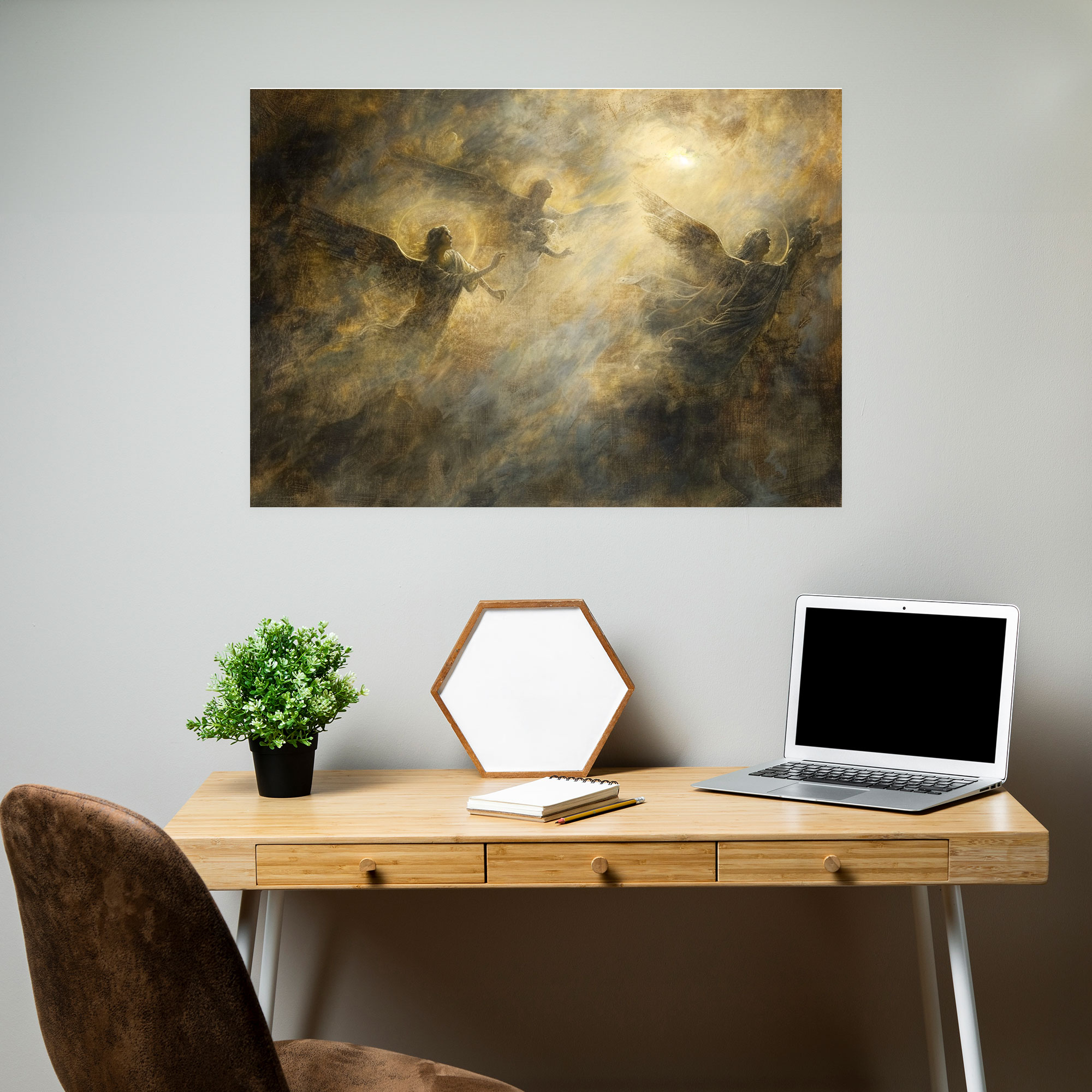 Pre-Raphaelite Brotherhood Wall Art - Ethereal Angels In Celestial Heavens Canvas Print - Pre-Raphaelite Brotherhood, Canvas Print, Wall Art, Wall Decoration